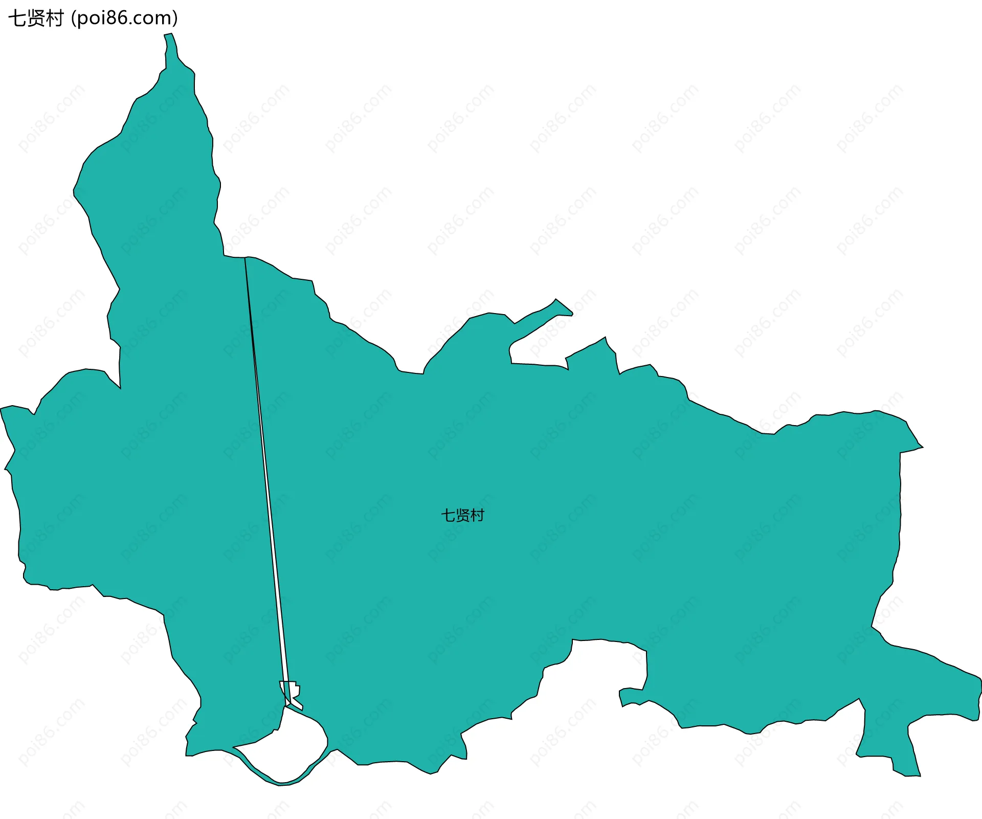 七贤村边界地图