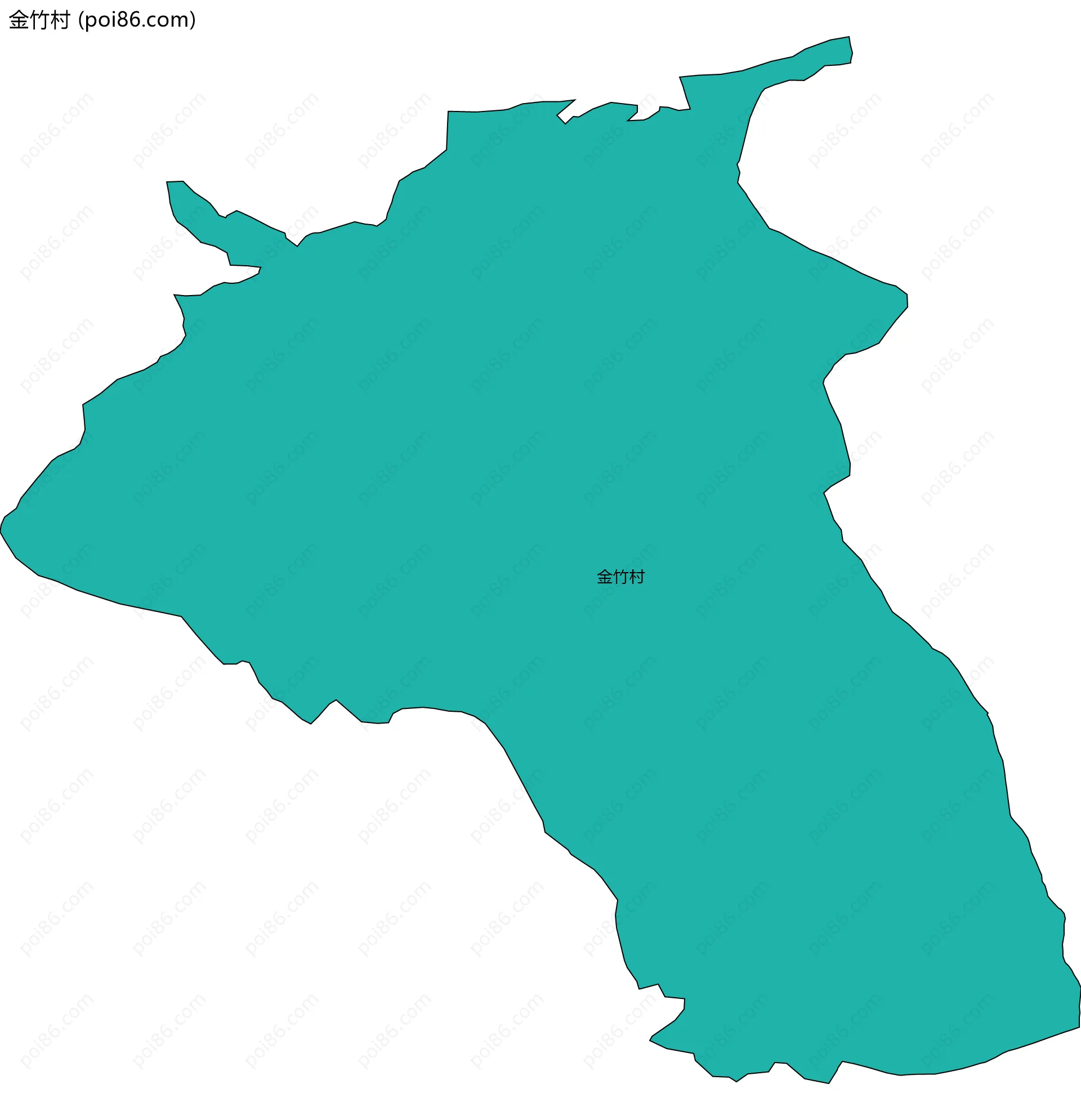 金竹村边界地图