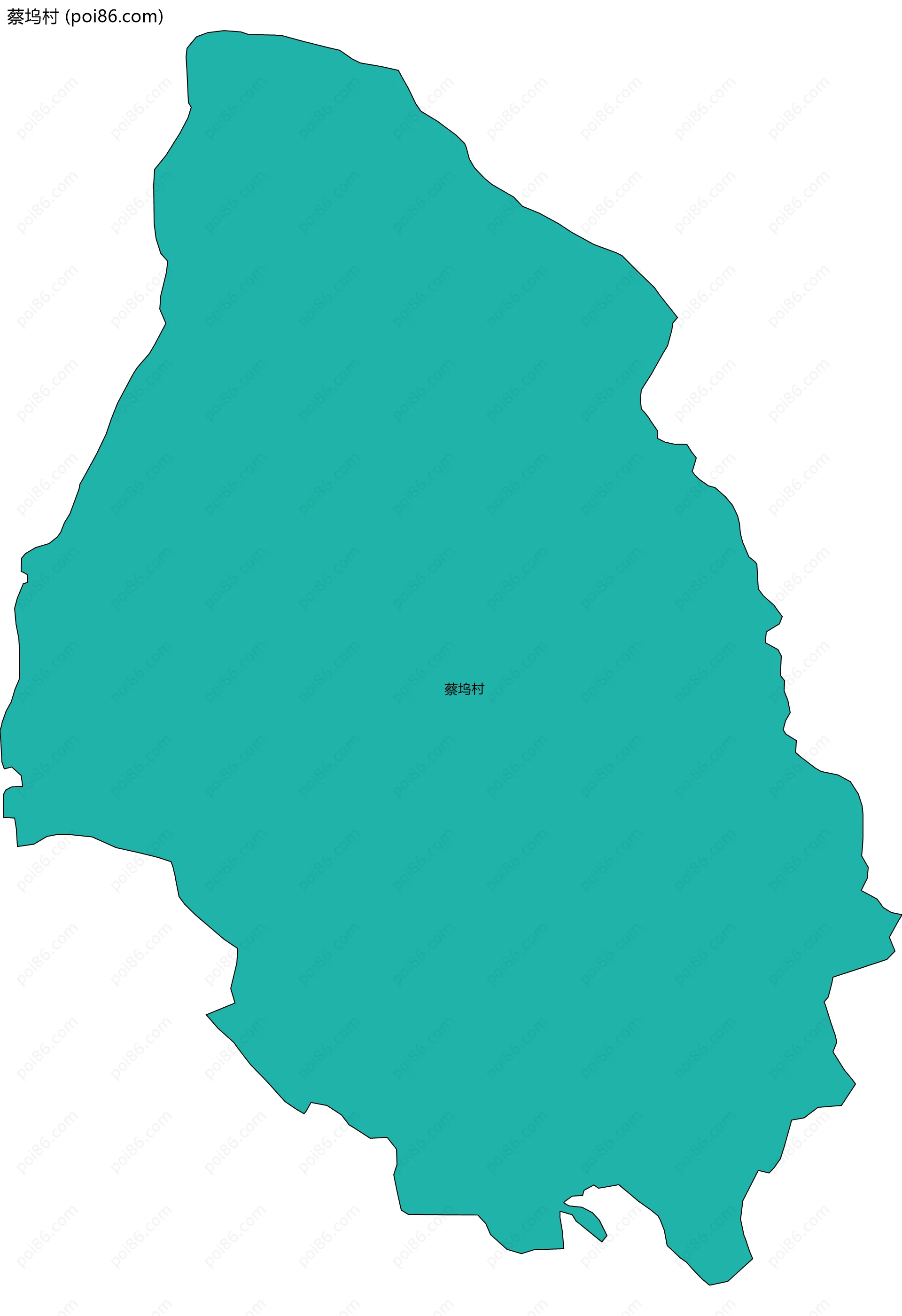 蔡坞村边界地图