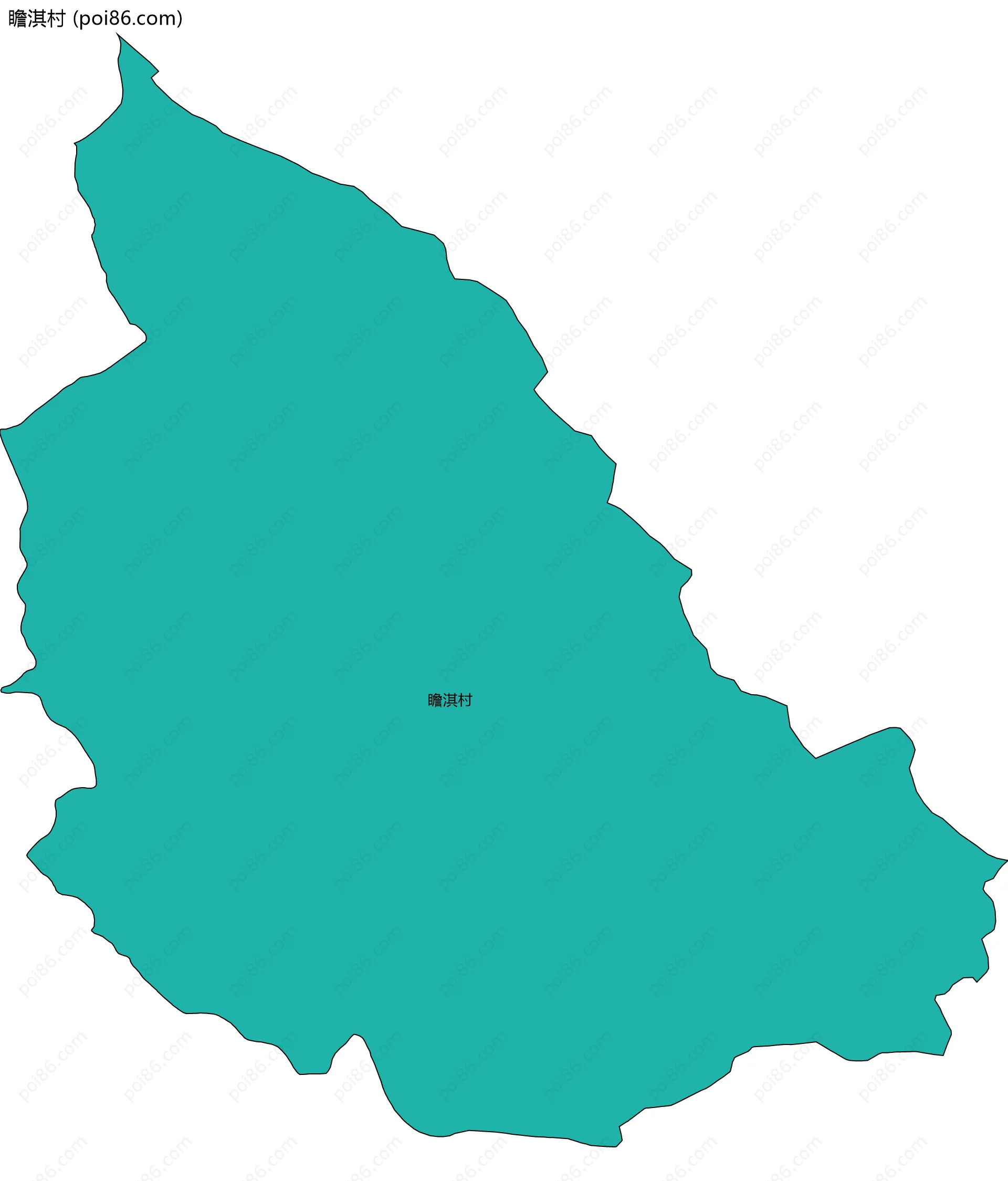 瞻淇村边界地图