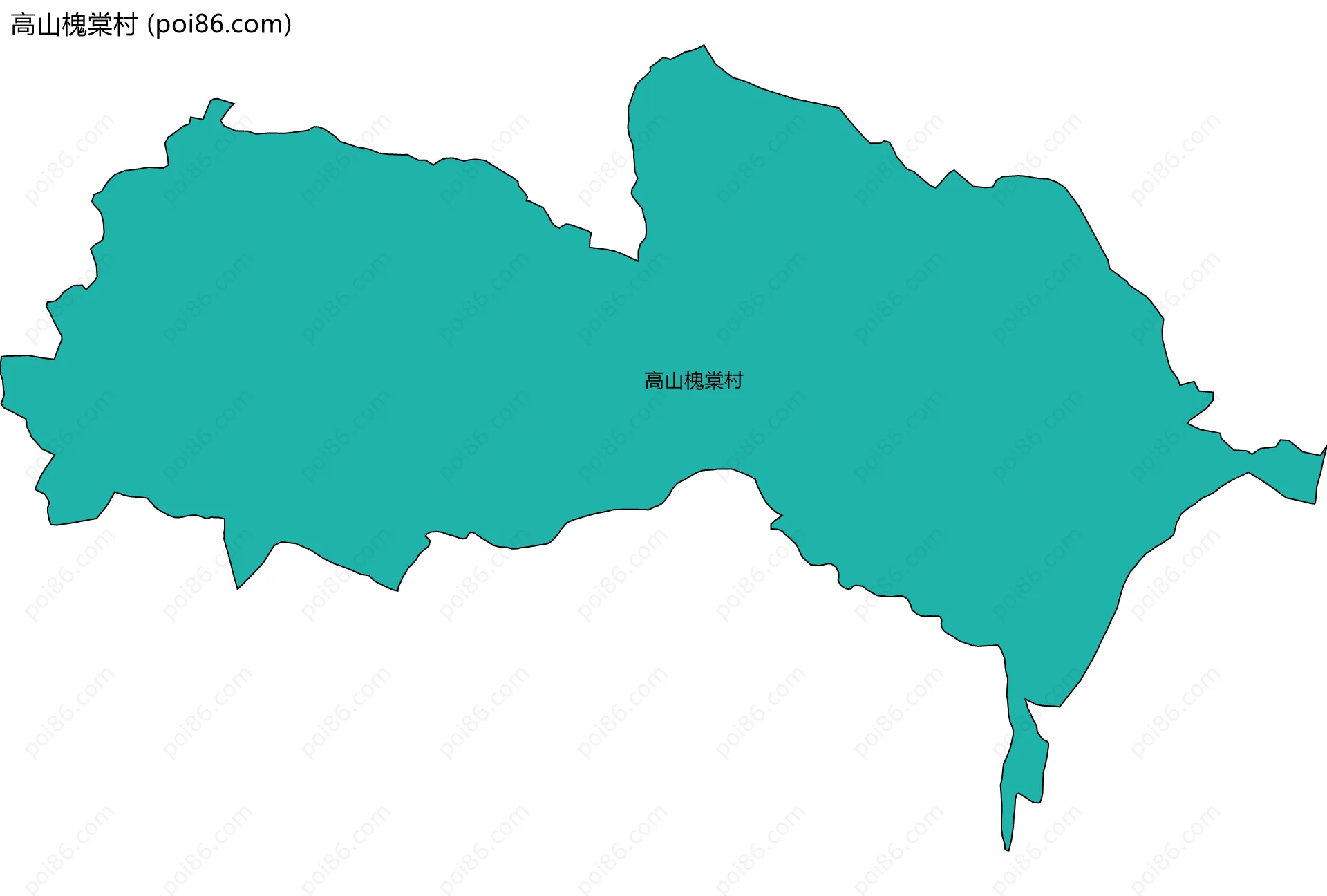 高山槐棠村边界地图