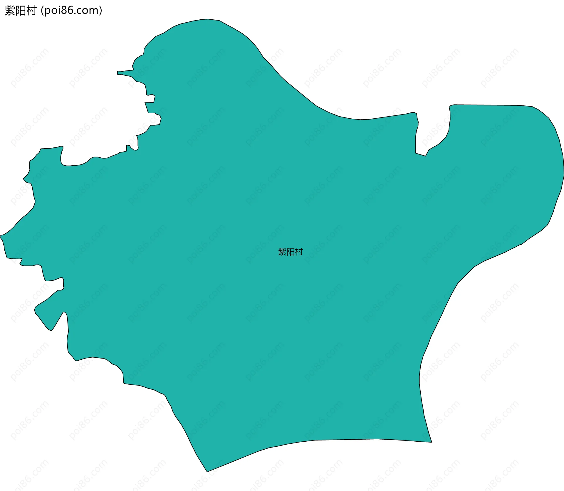 紫阳村边界地图