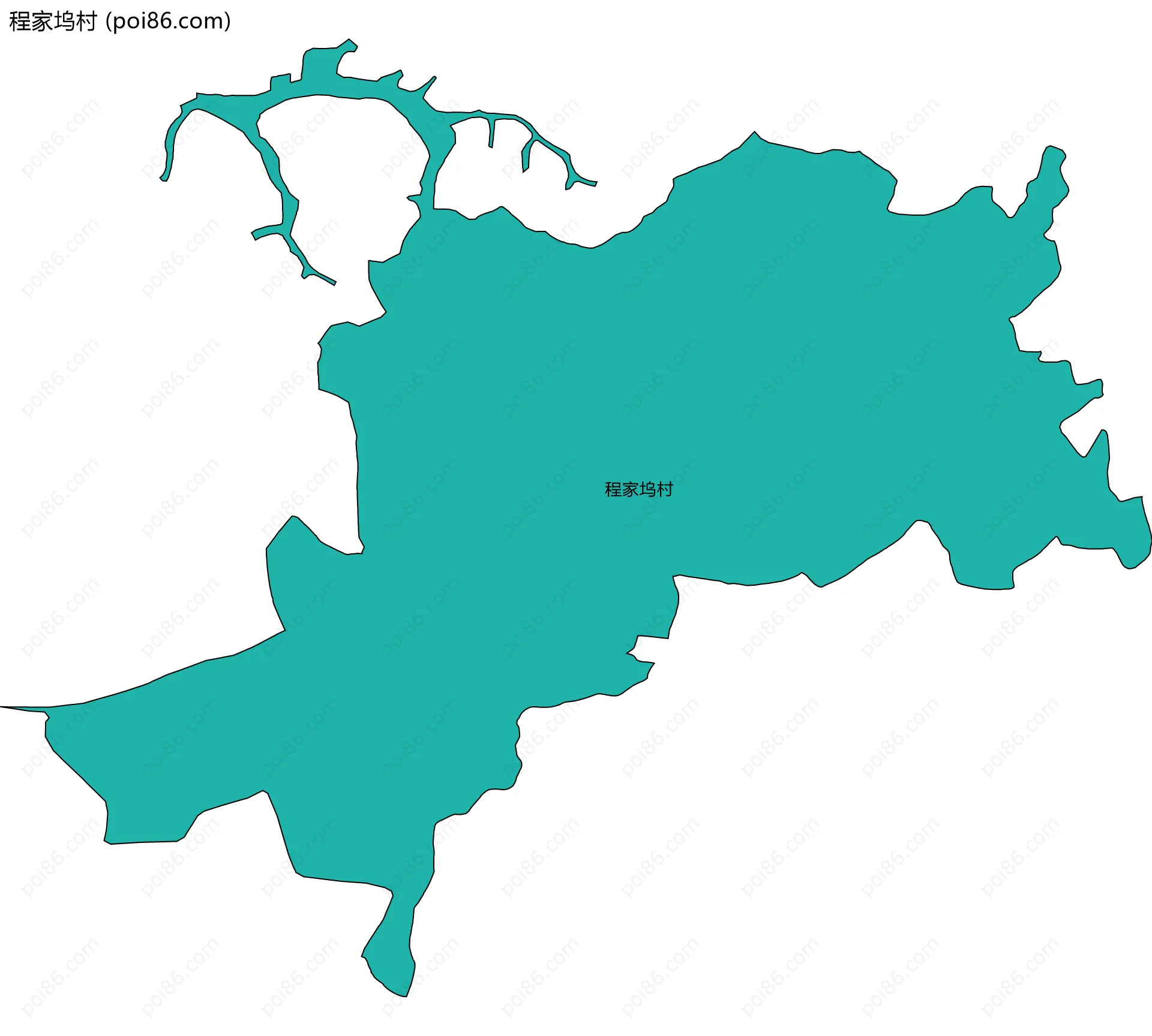 程家坞村边界地图
