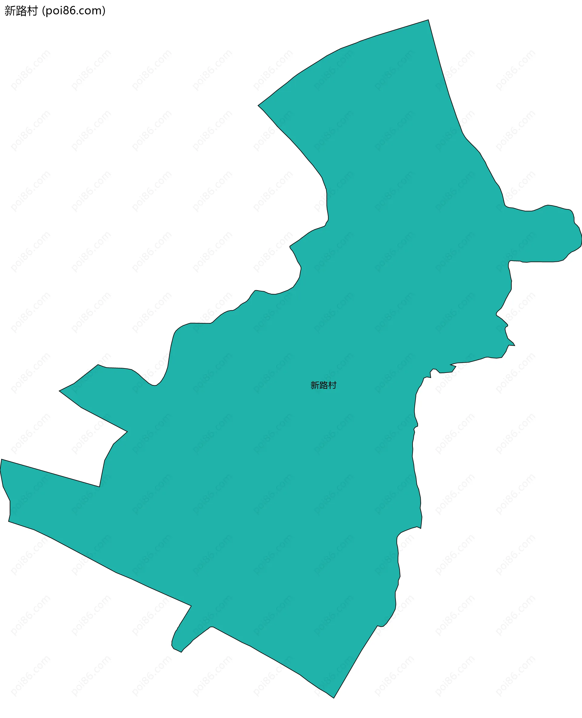 新路村边界地图