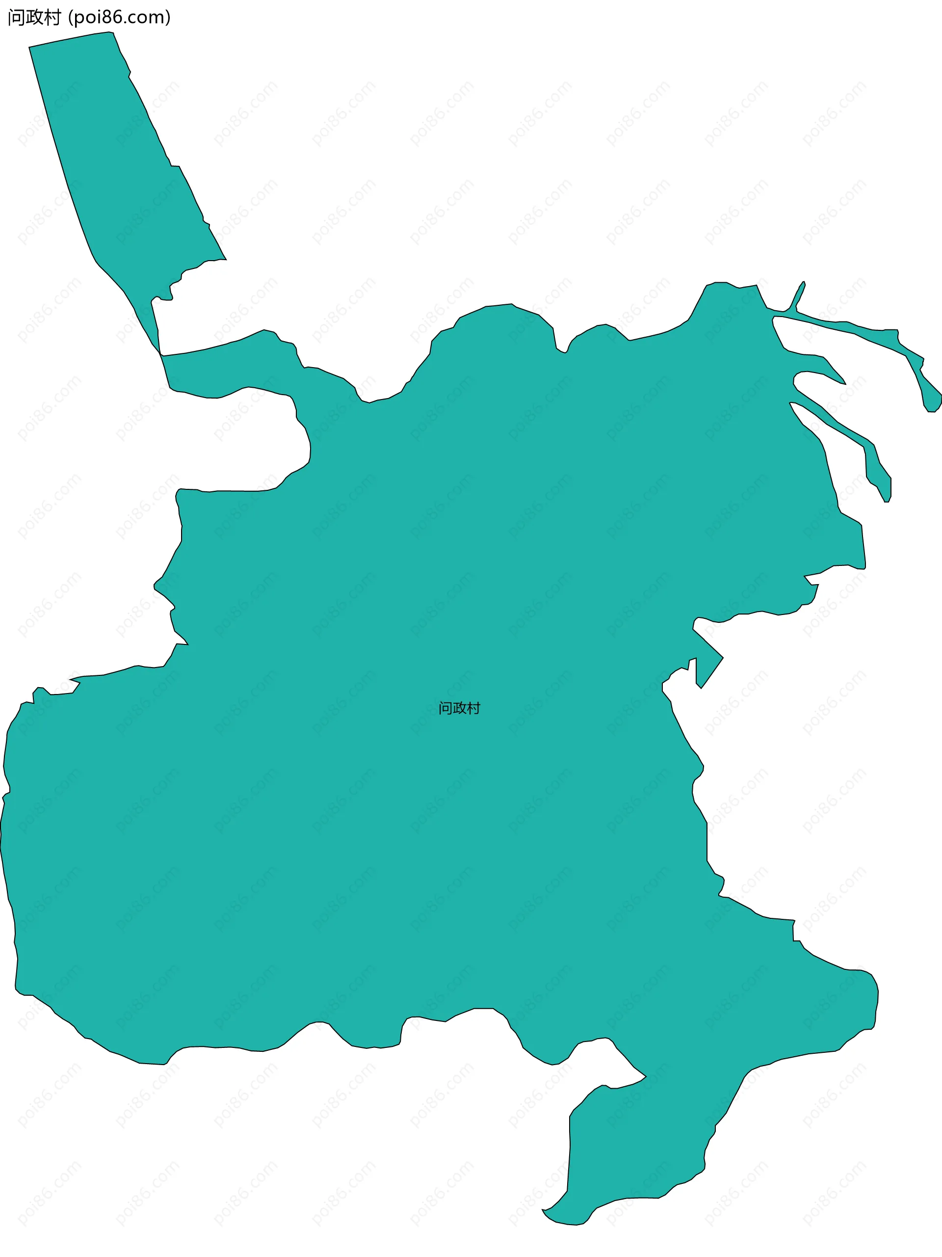 问政村边界地图