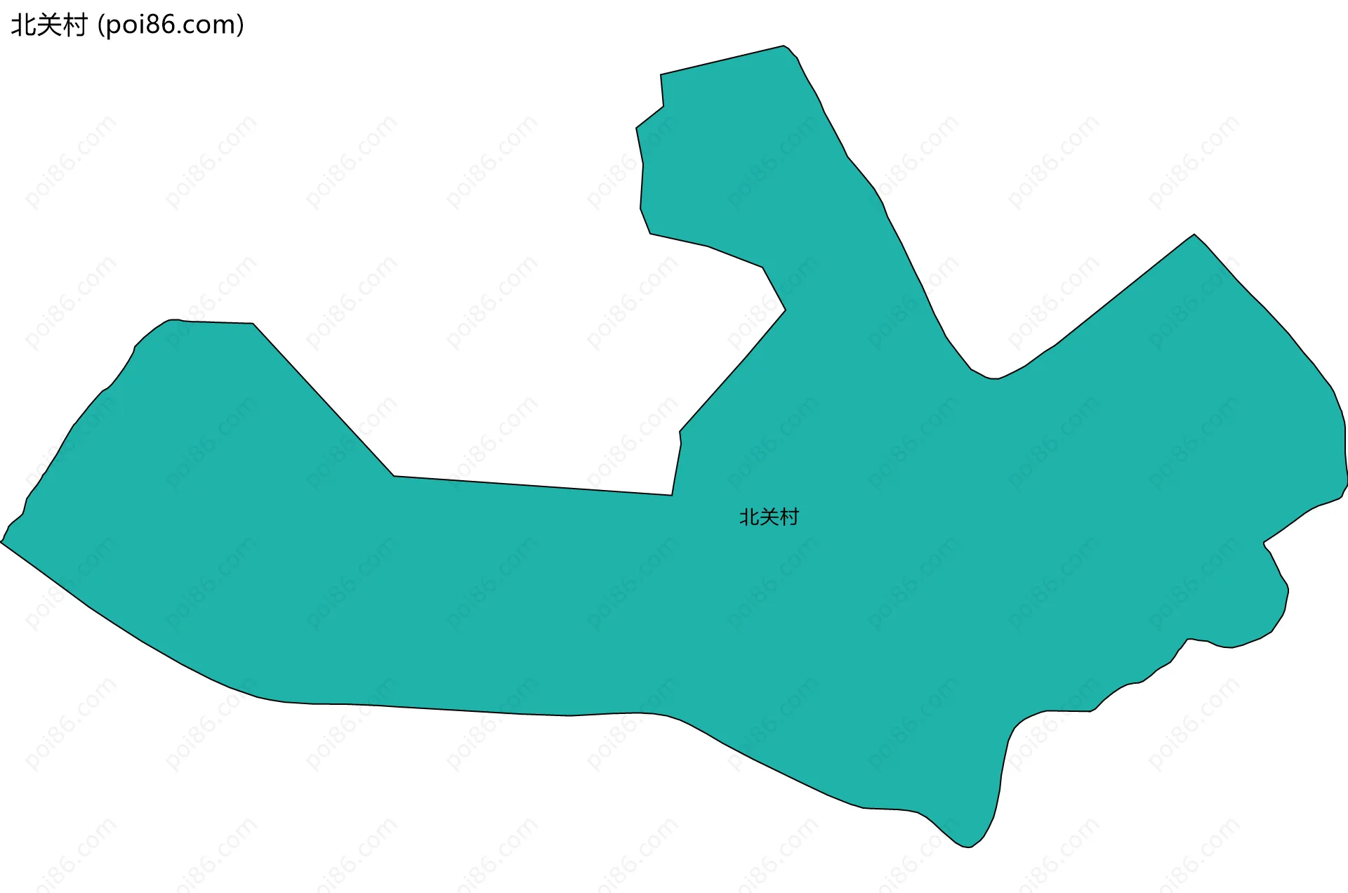北关村边界地图