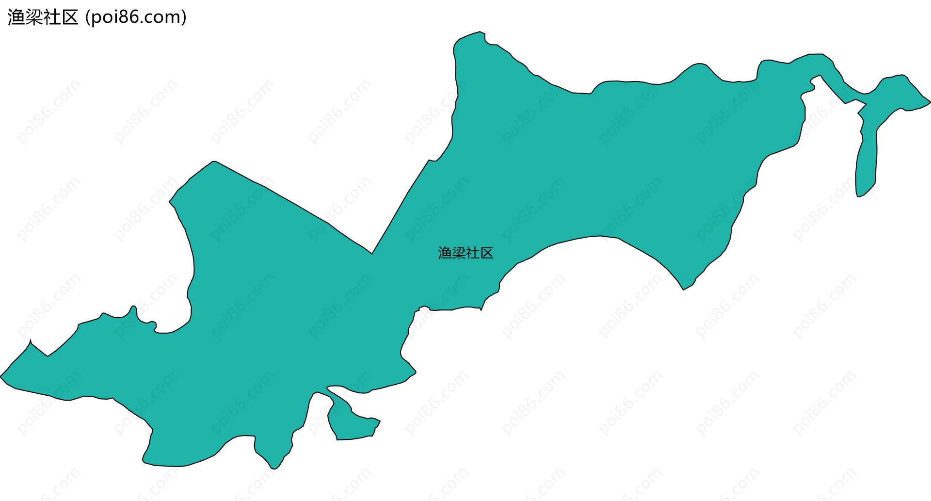 渔梁社区边界地图