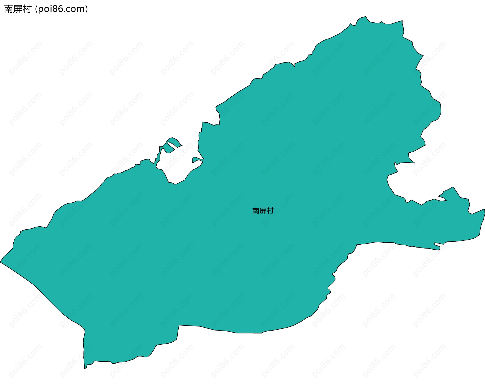 南屏村边界地图