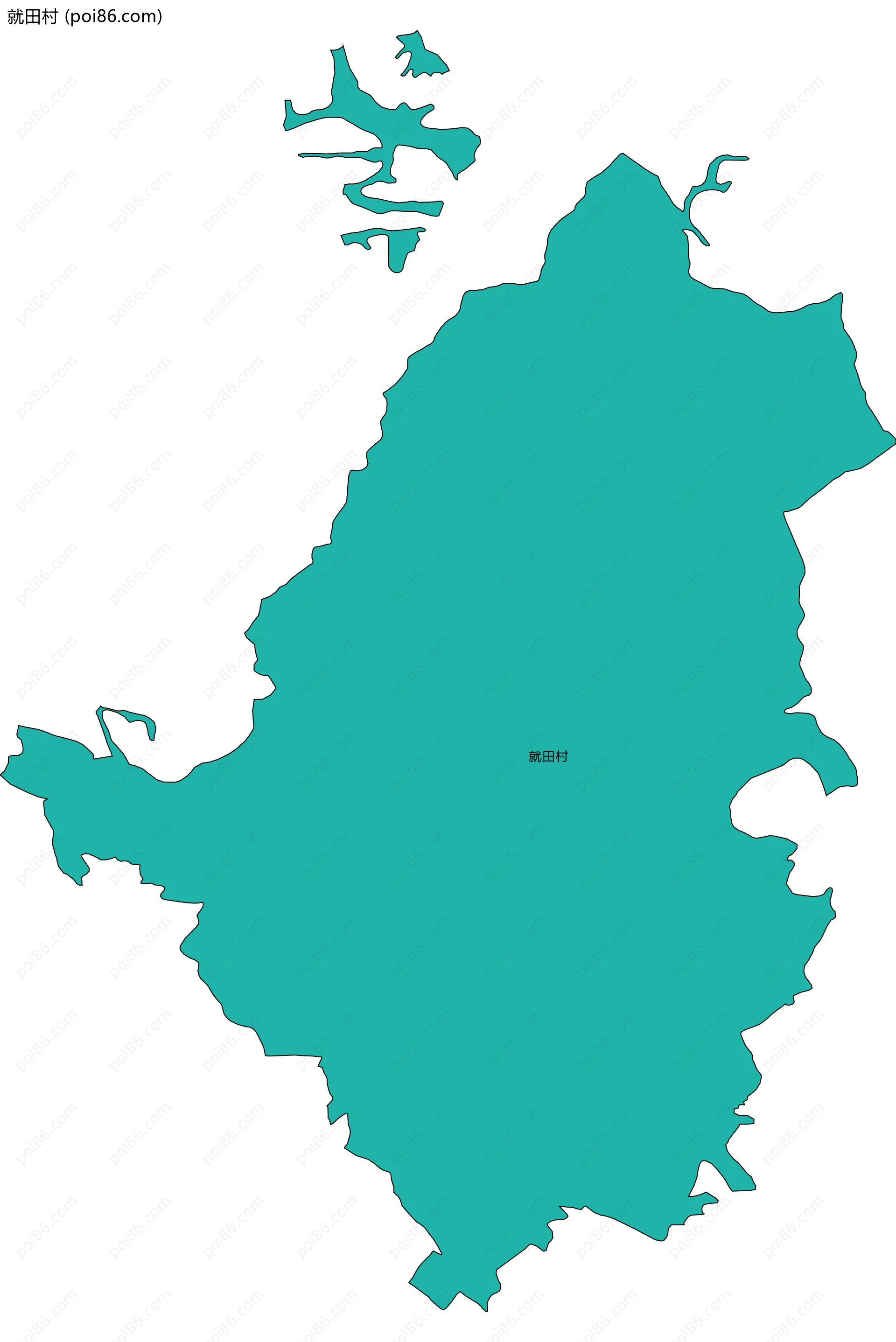 就田村边界地图