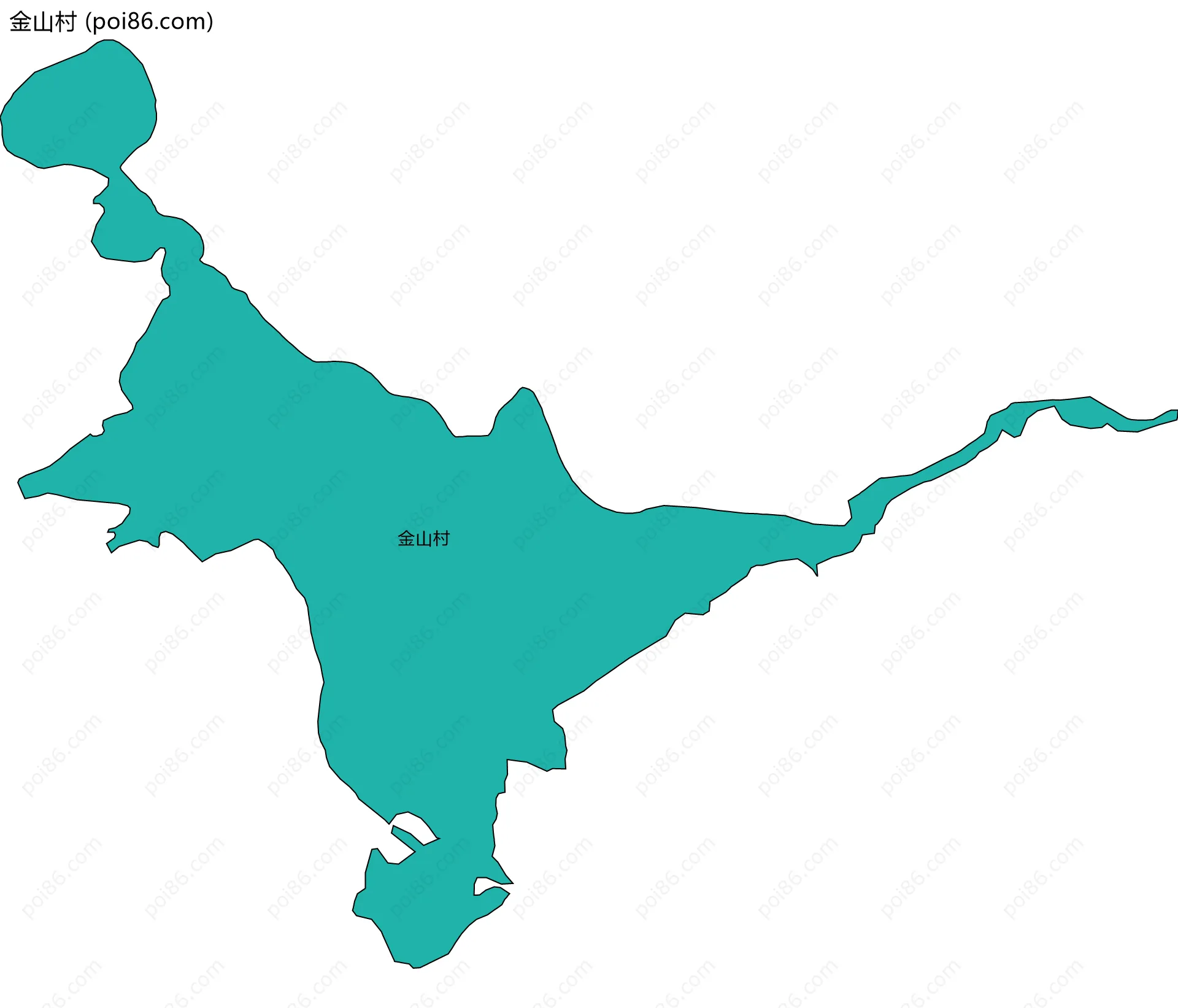 金山村边界地图