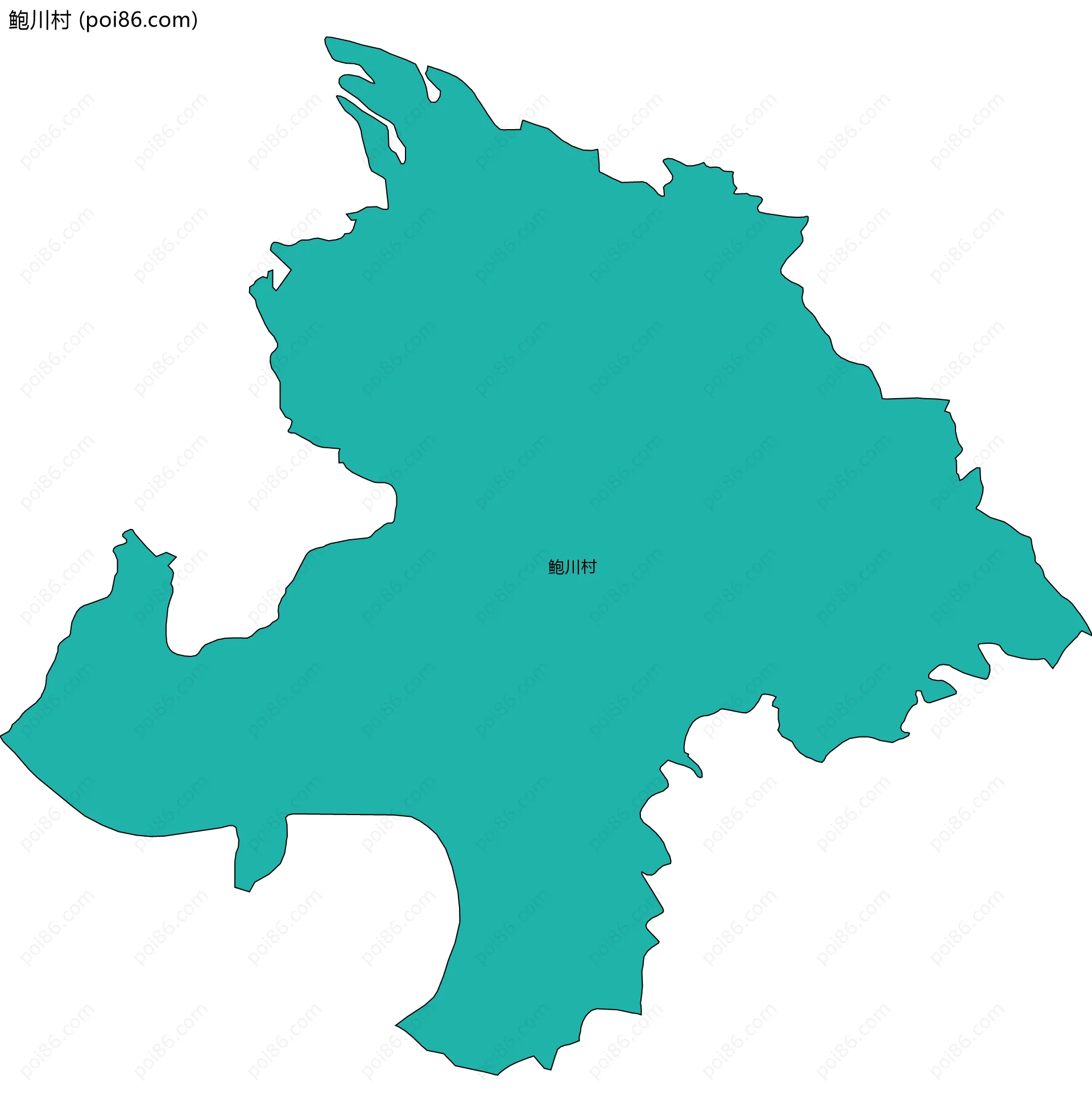 鲍川村边界地图