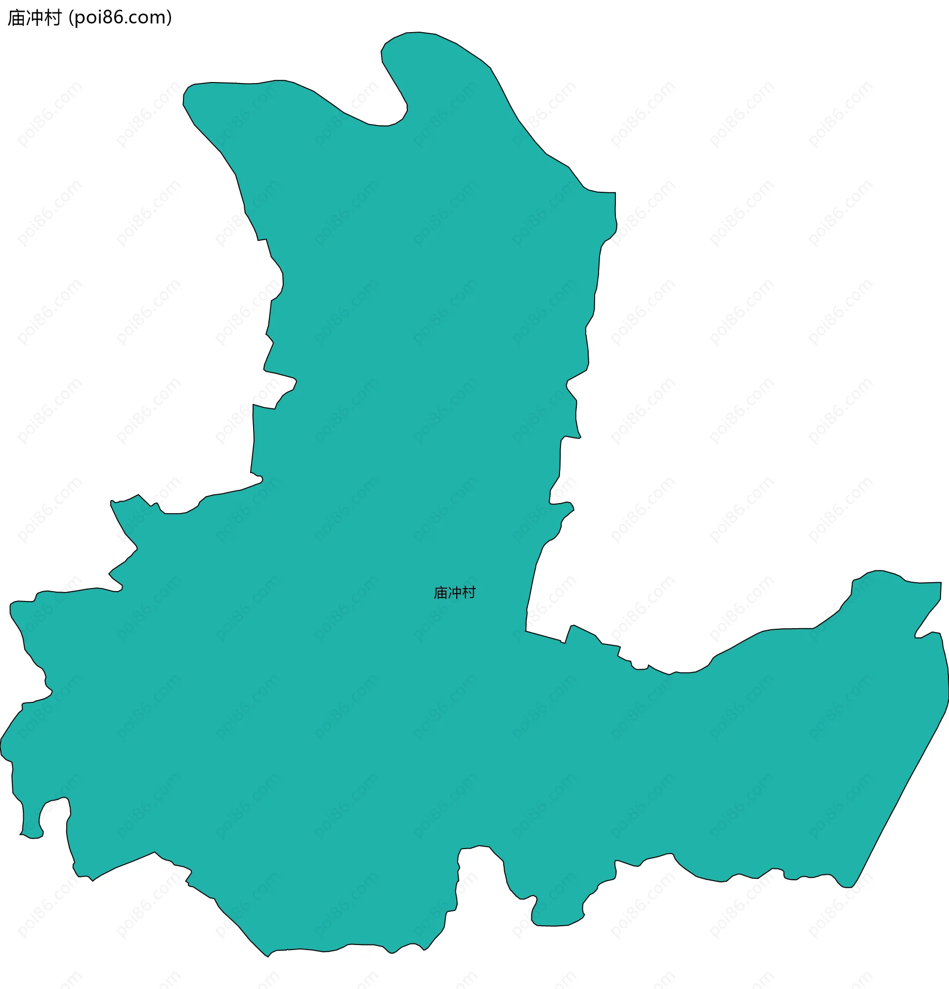 庙冲村边界地图