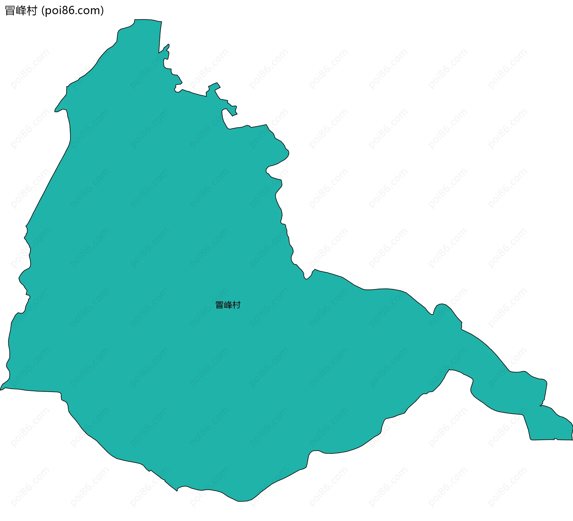 冒峰村边界地图