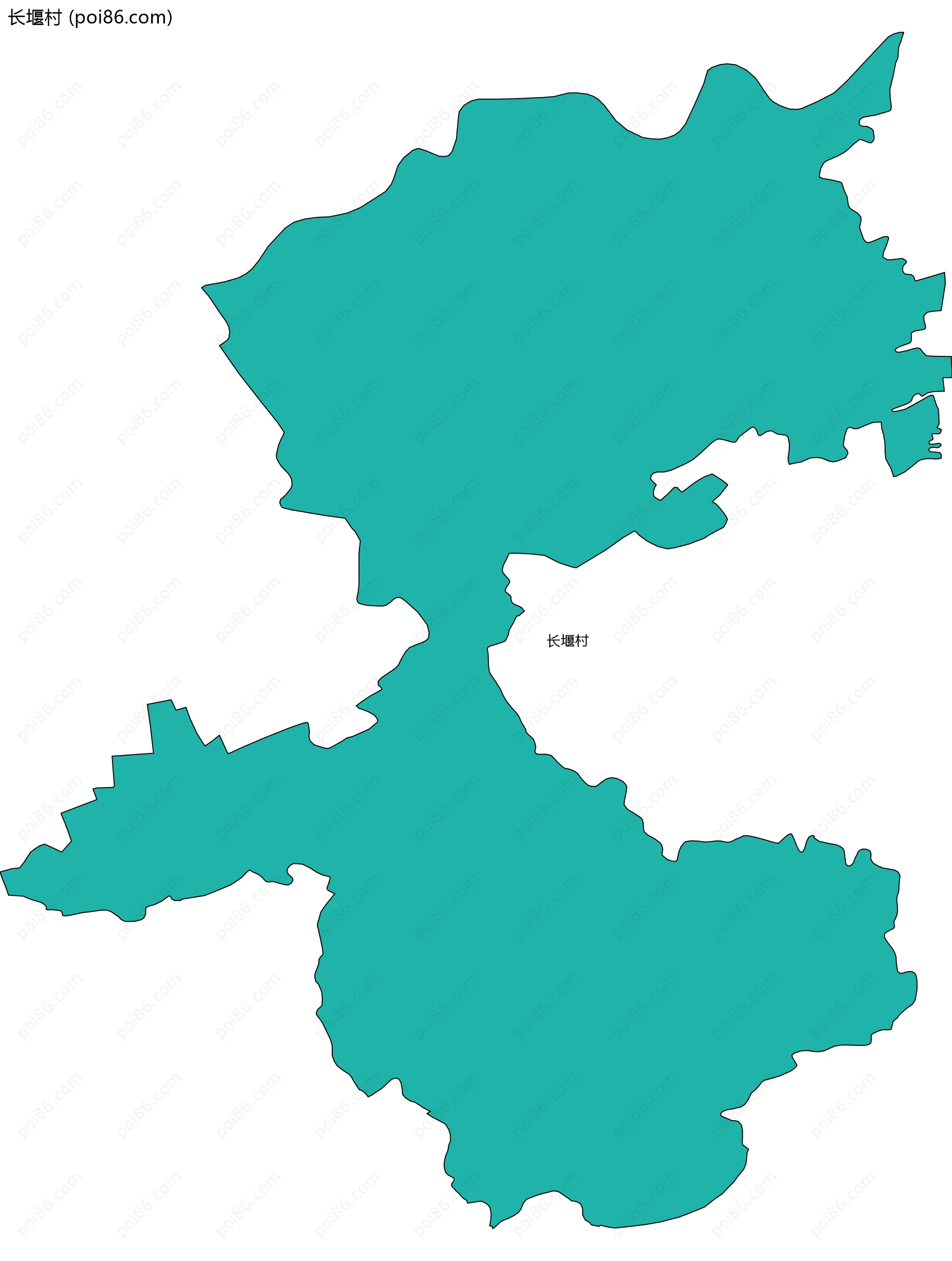 长堰村边界地图