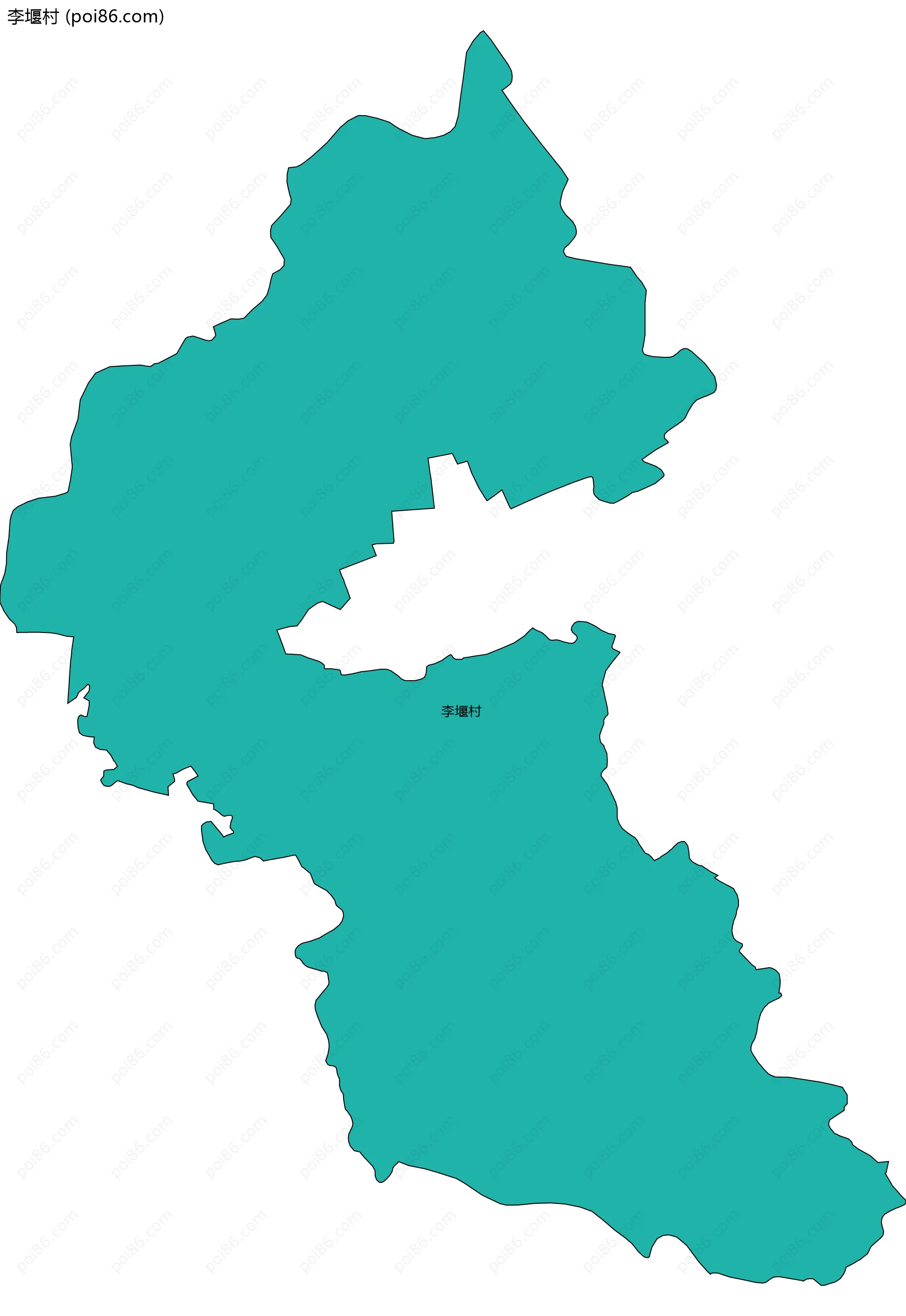 李堰村边界地图