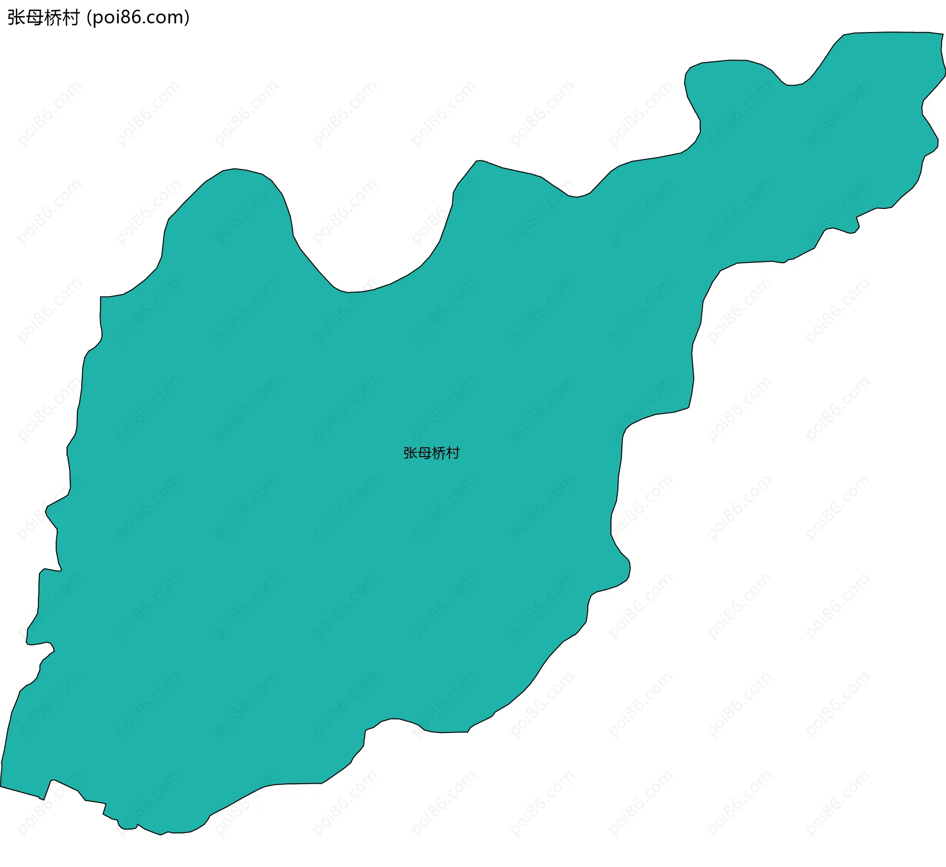 张母桥村边界地图
