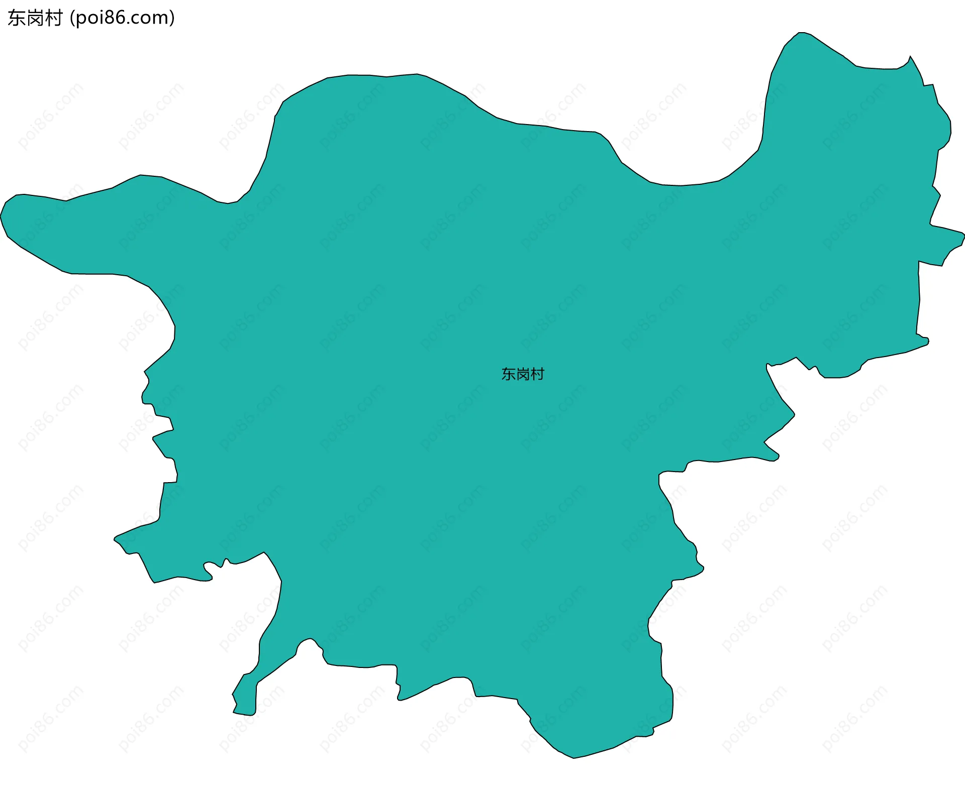 东岗村边界地图