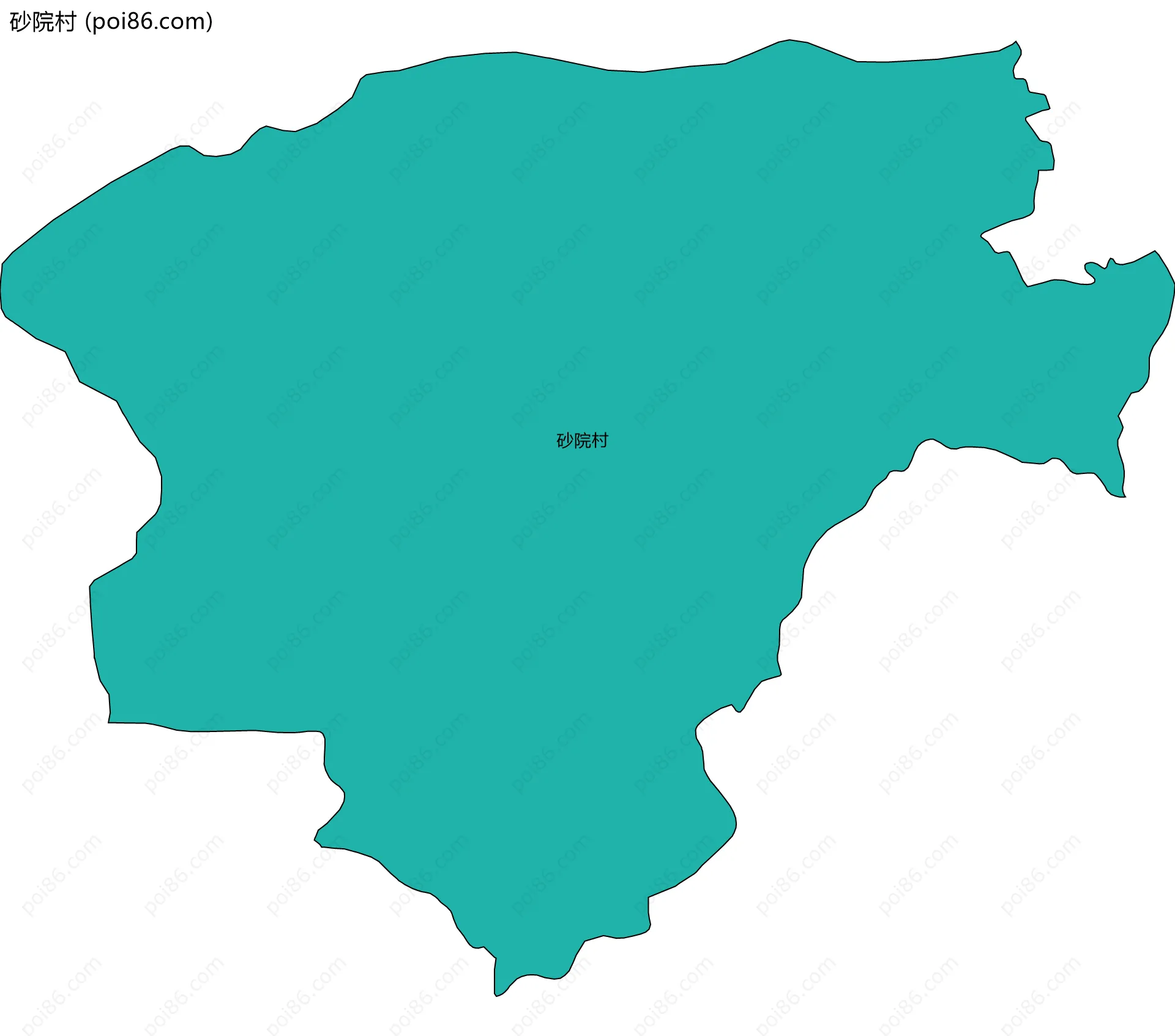 砂院村边界地图