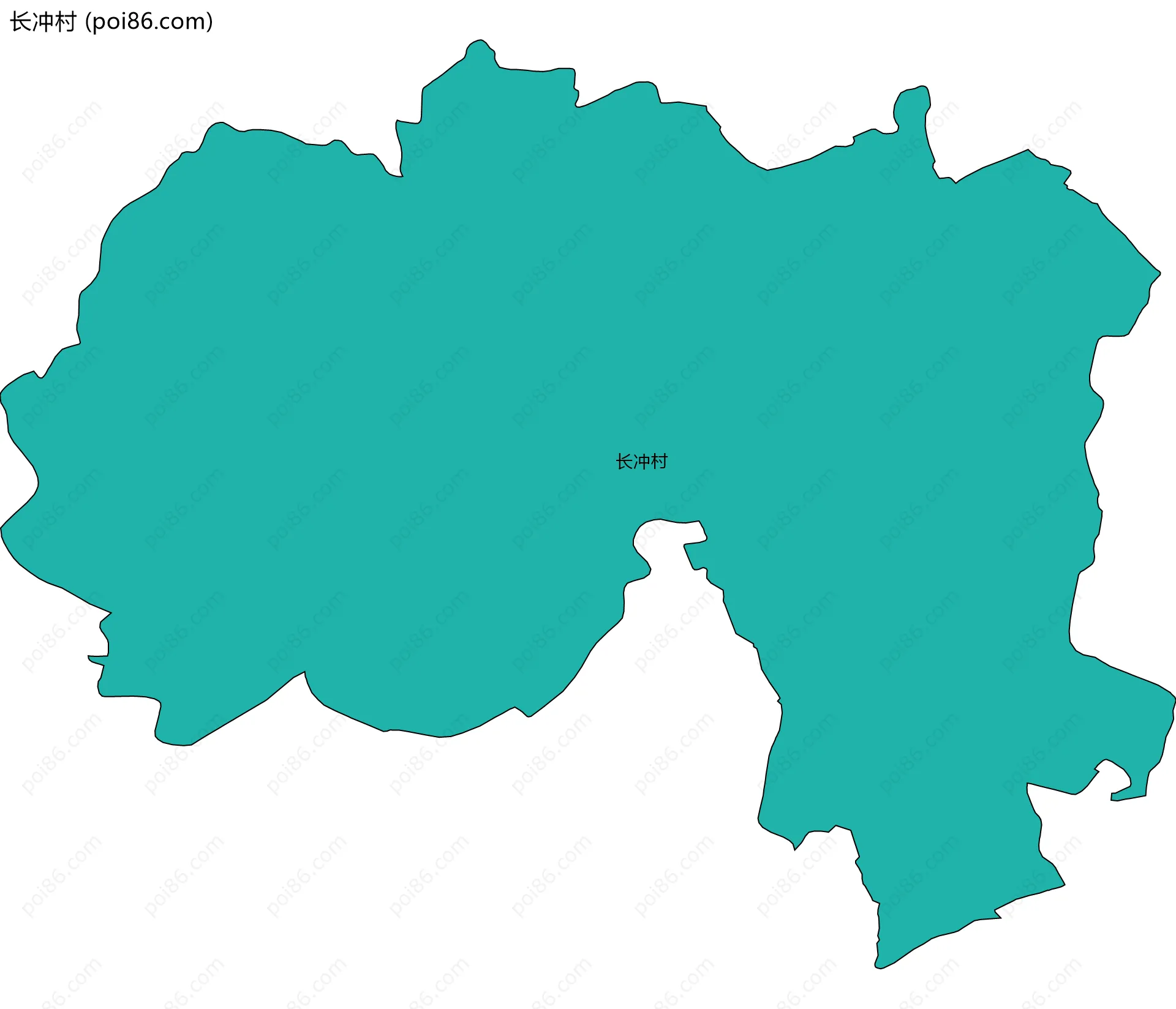 长冲村边界地图