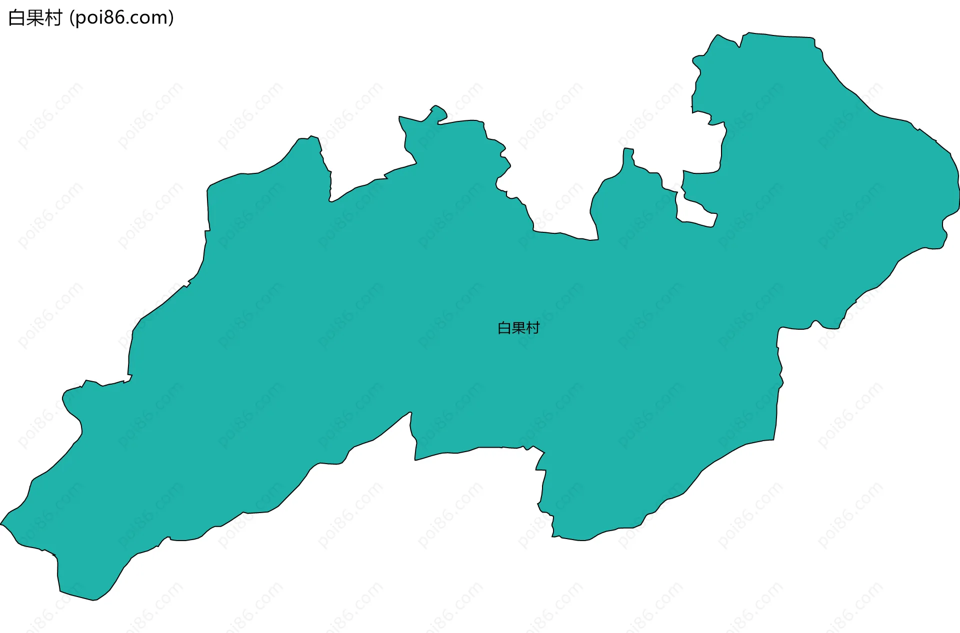 白果村边界地图