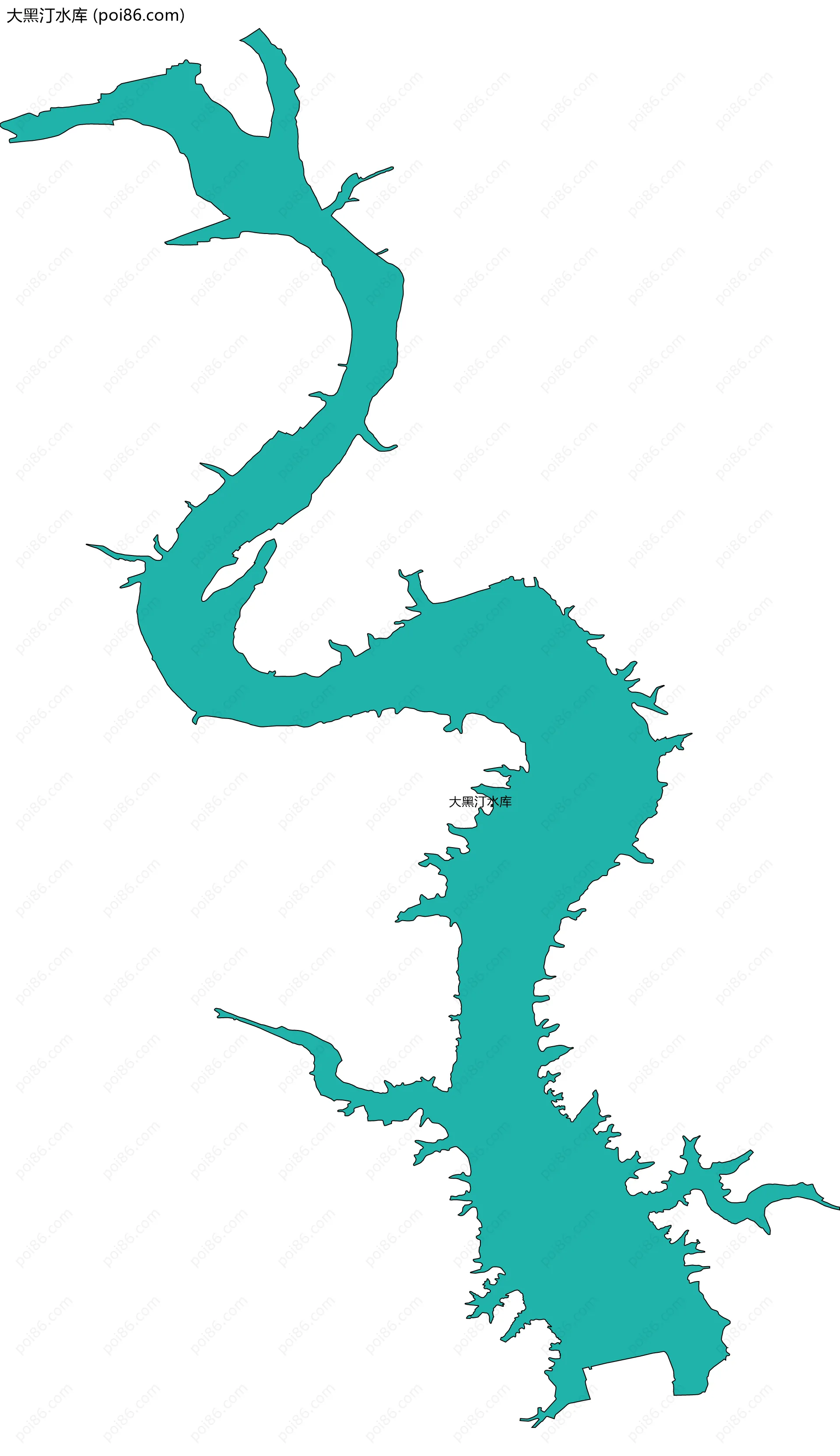 大黑汀水库边界地图