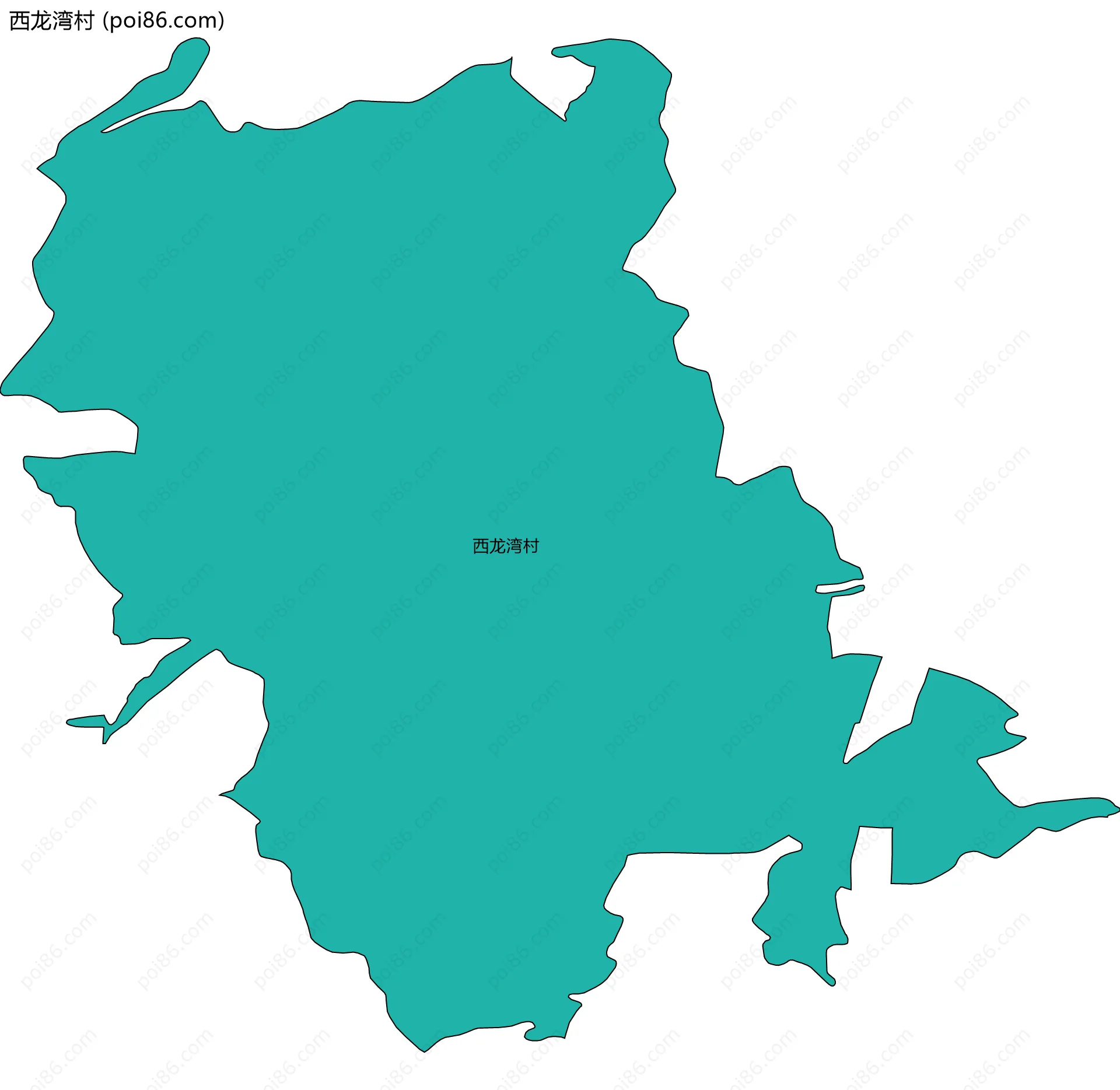 西龙湾村边界地图