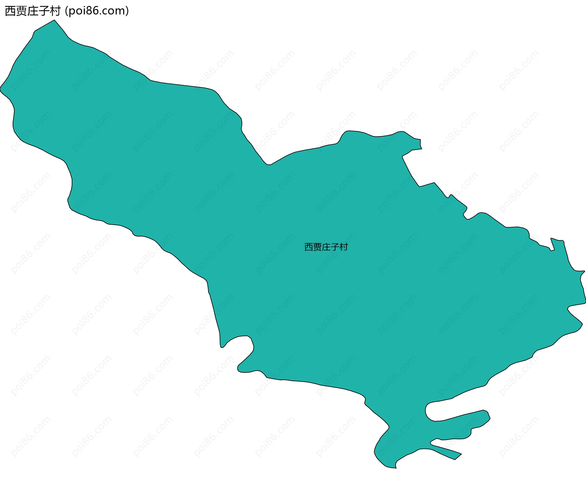 西贾庄子村边界地图