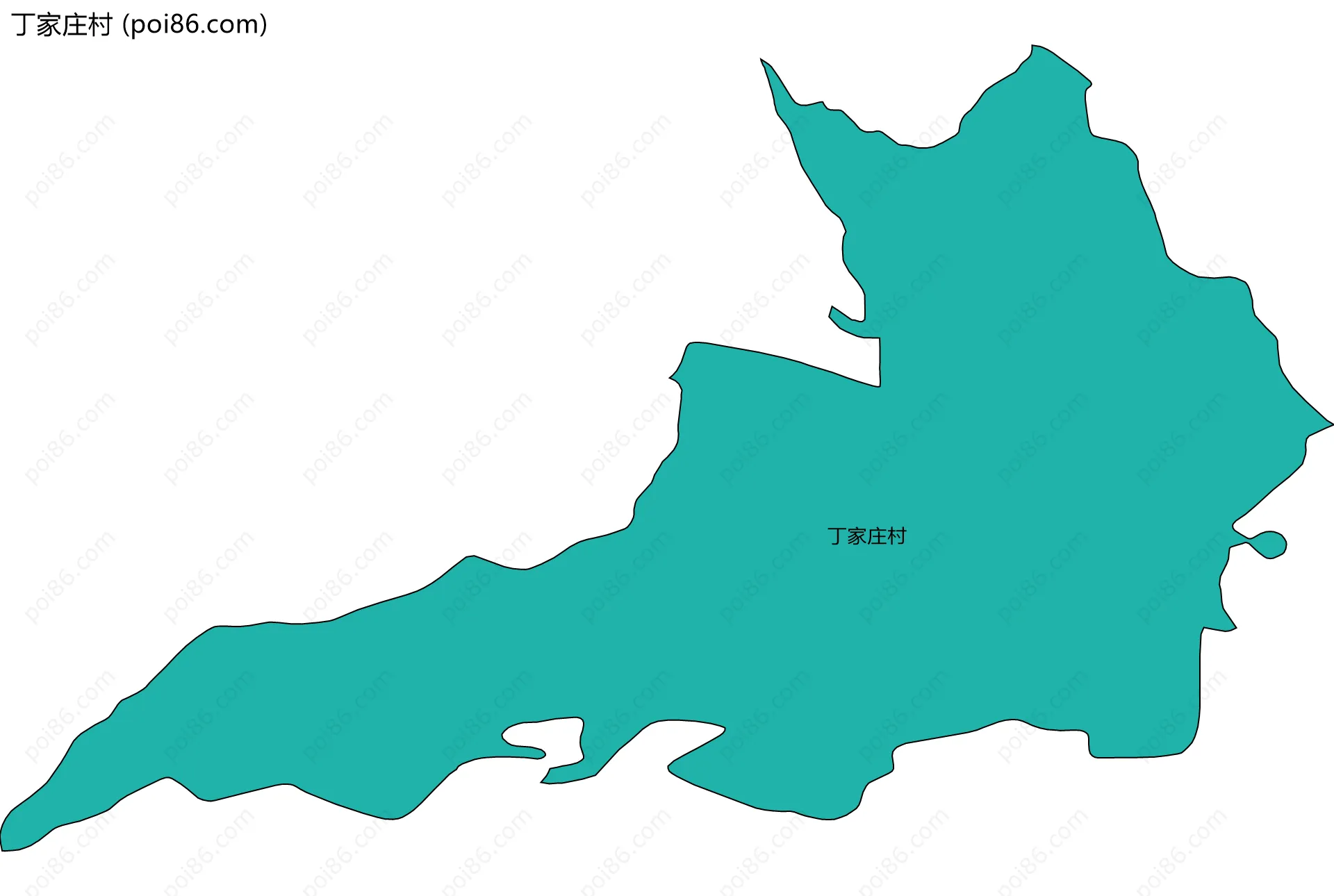 丁家庄村边界地图