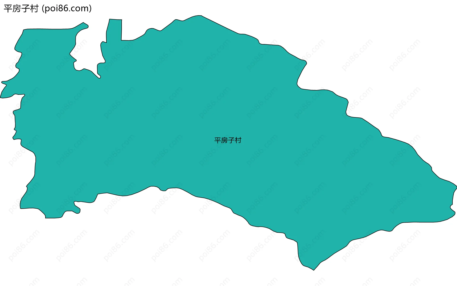 平房子村边界地图