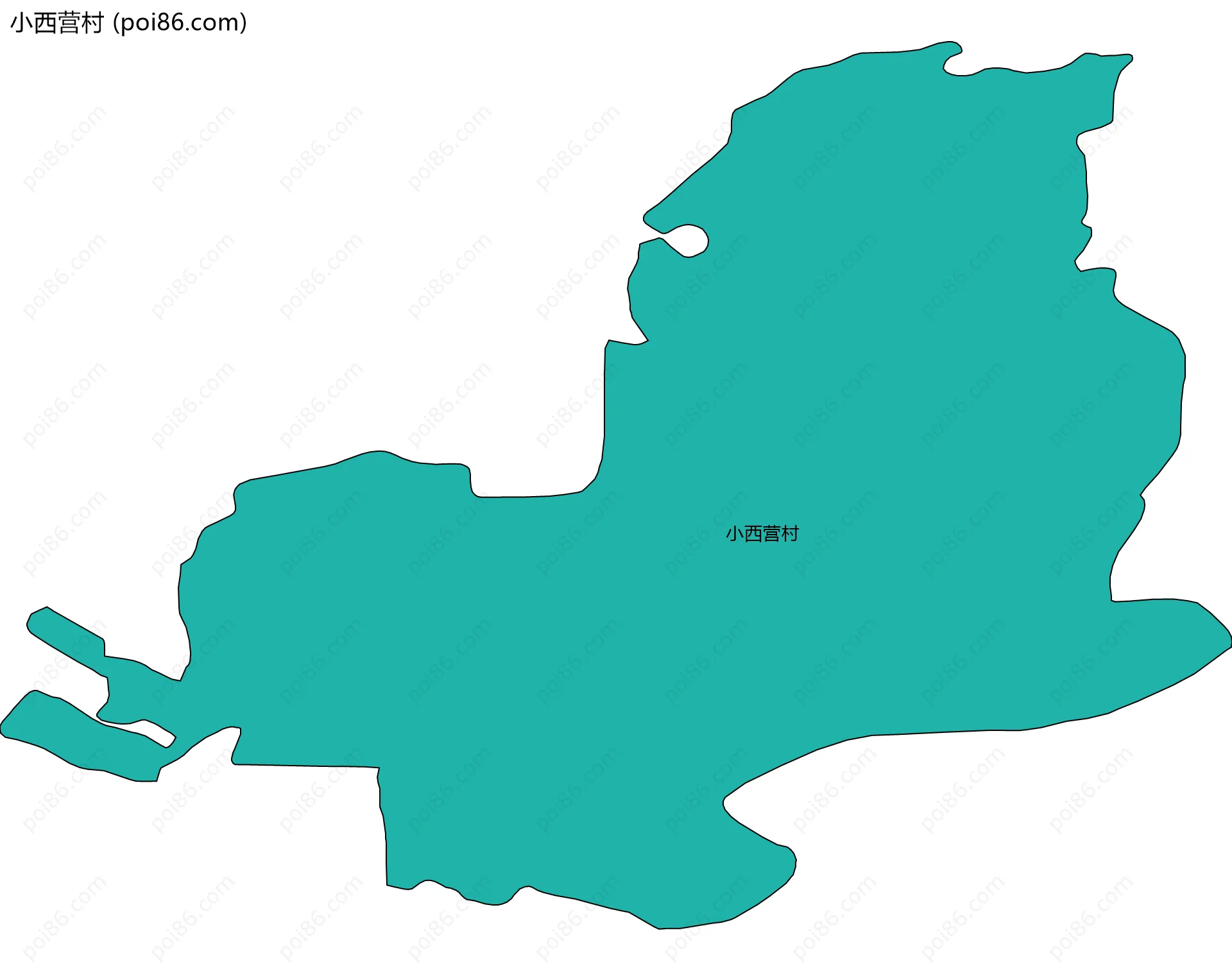 小西营村边界地图