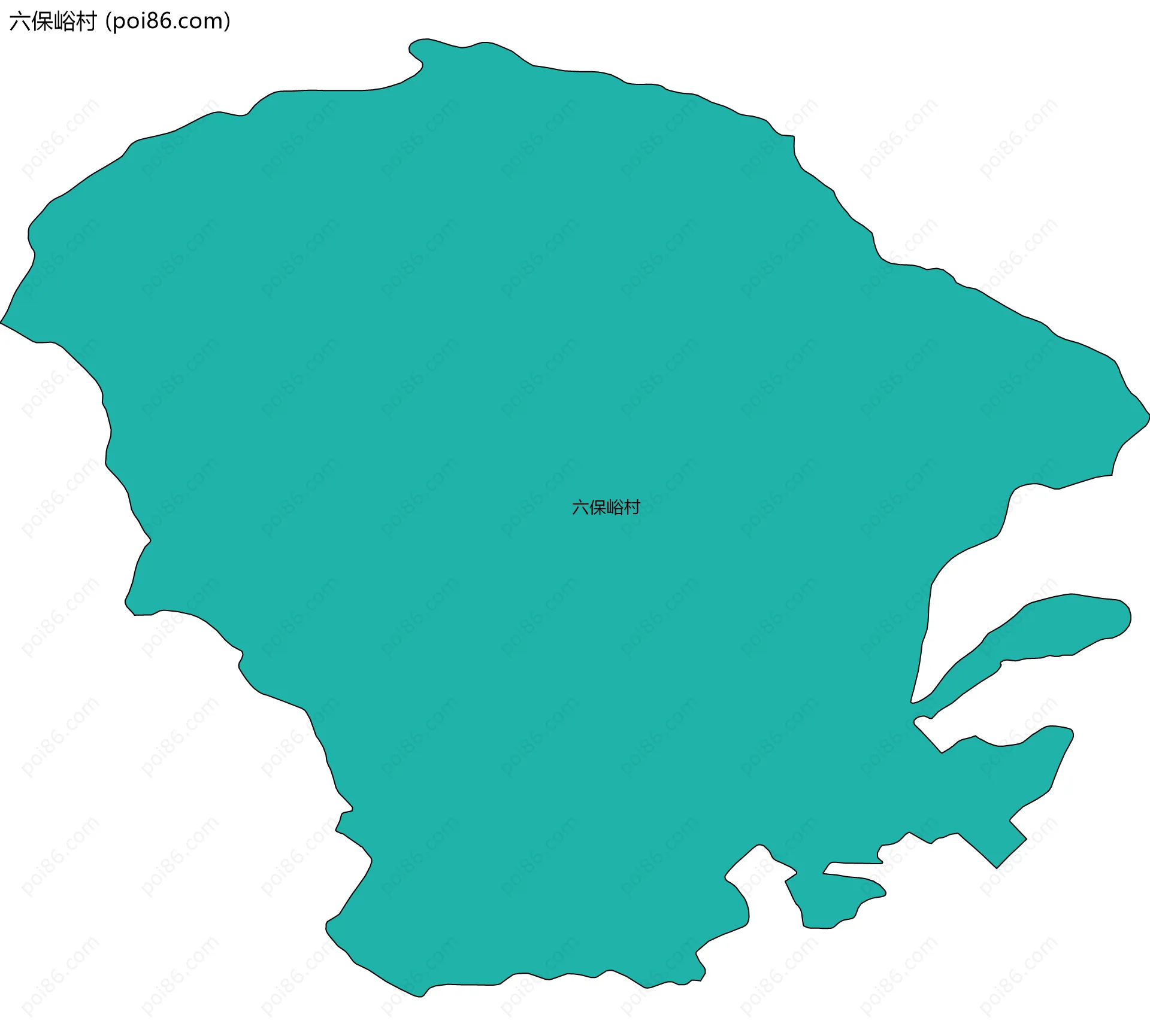 六保峪村边界地图