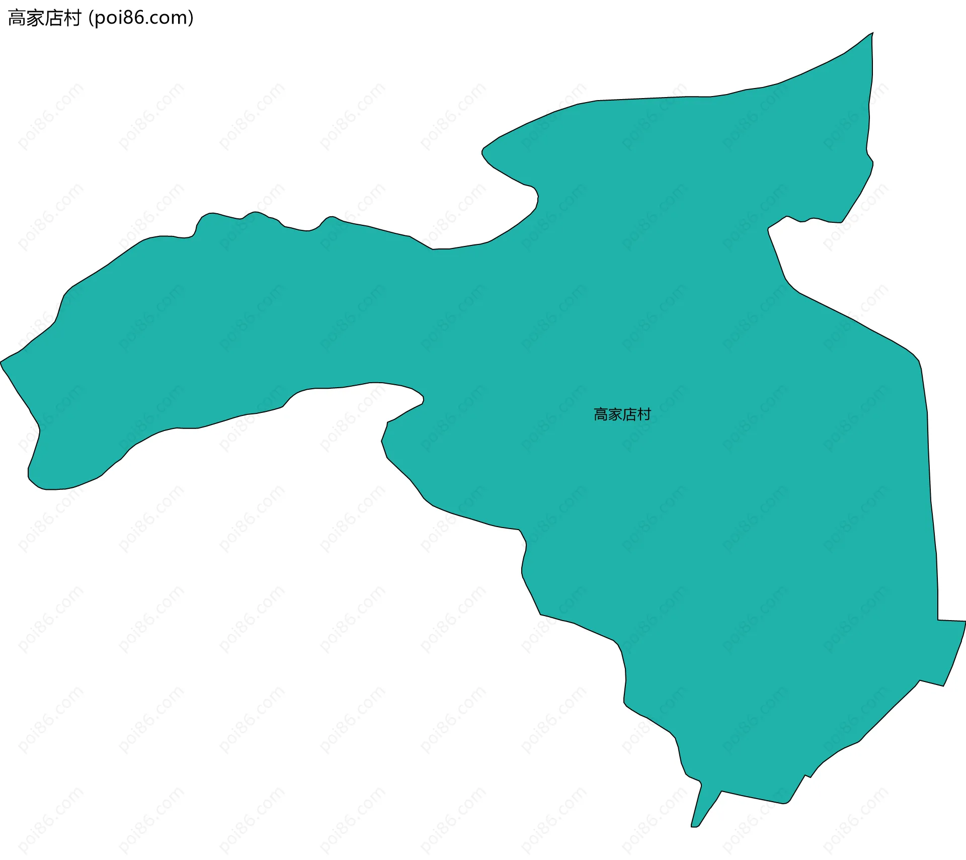 高家店村边界地图