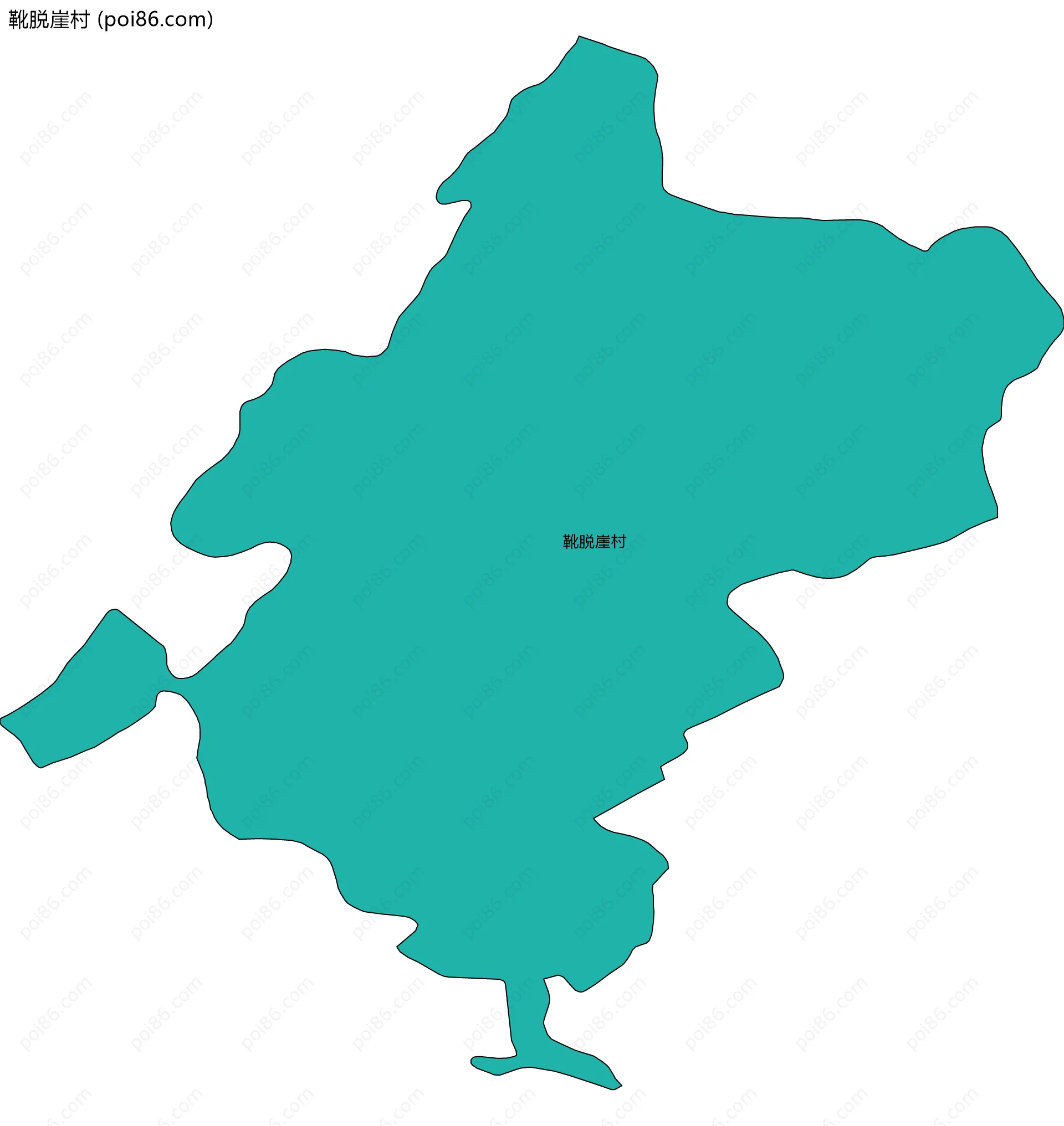 靴脱崖村边界地图