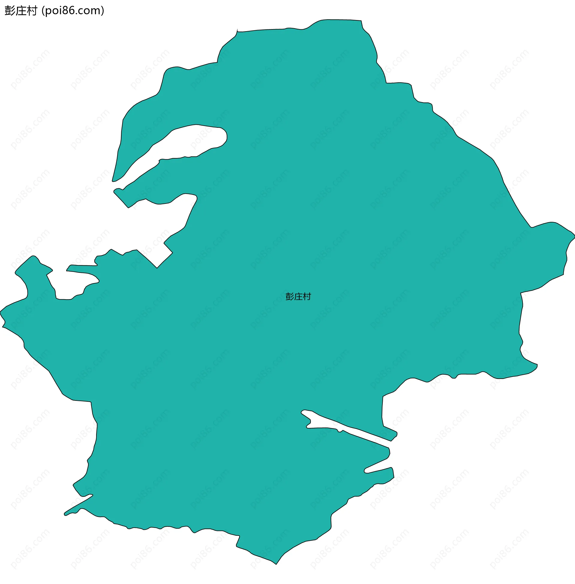 彭庄村边界地图