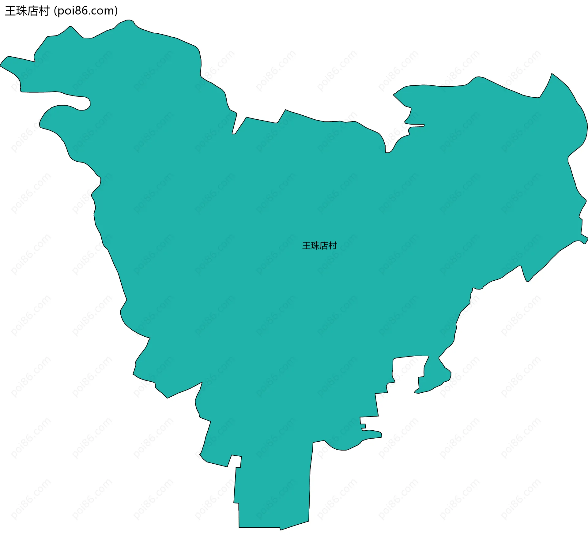 王珠店村边界地图