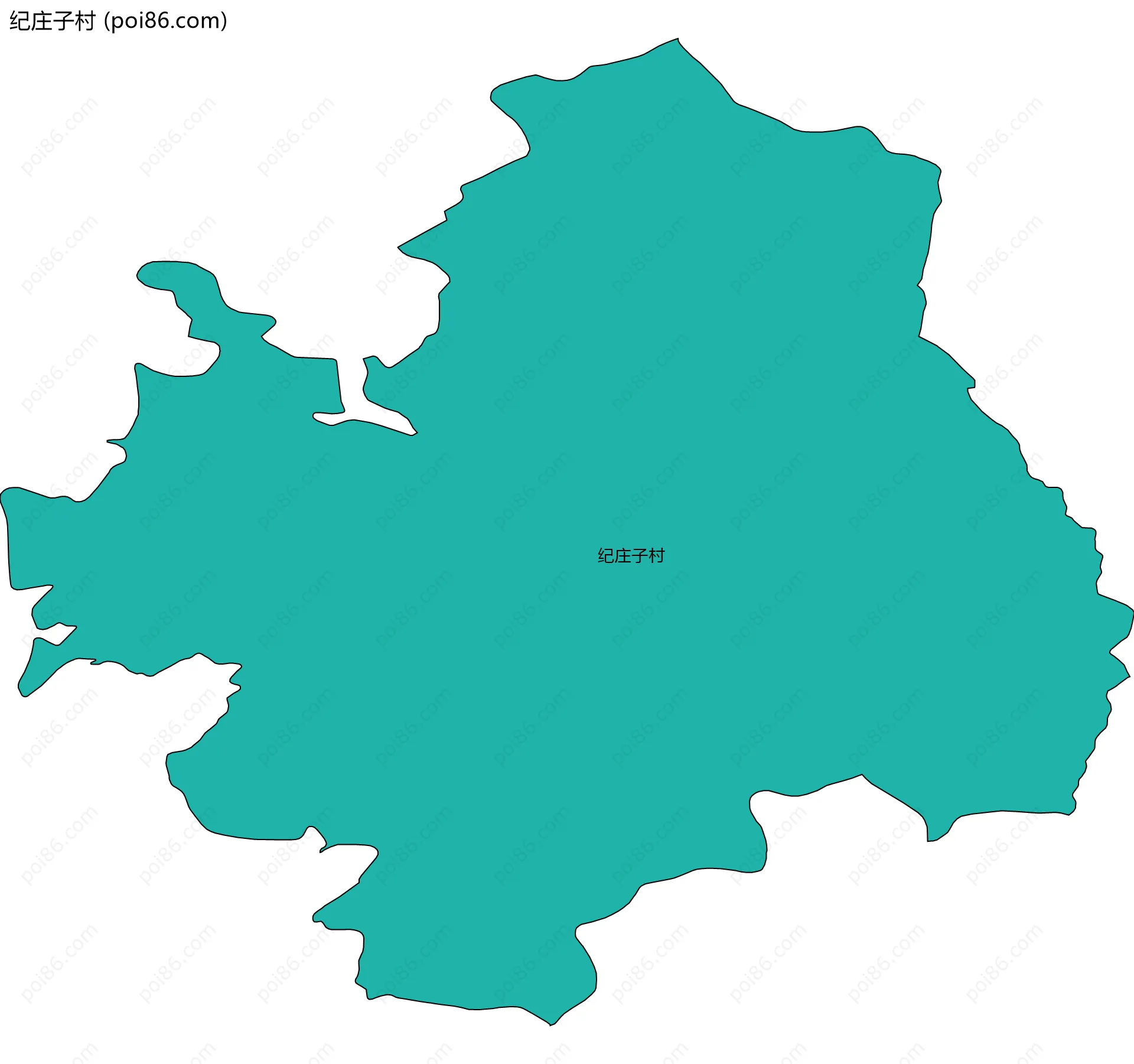 纪庄子村边界地图