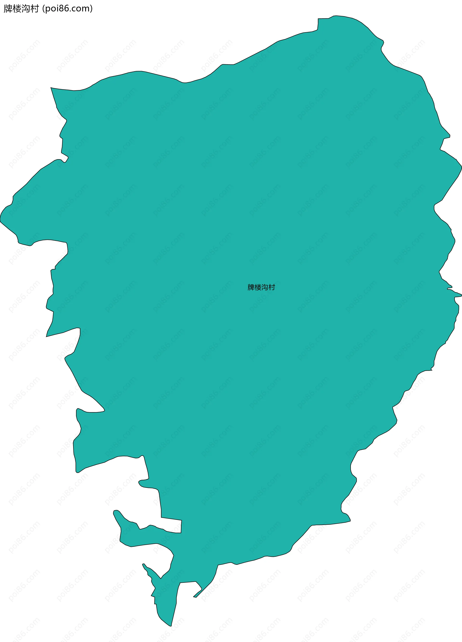 牌楼沟村边界地图