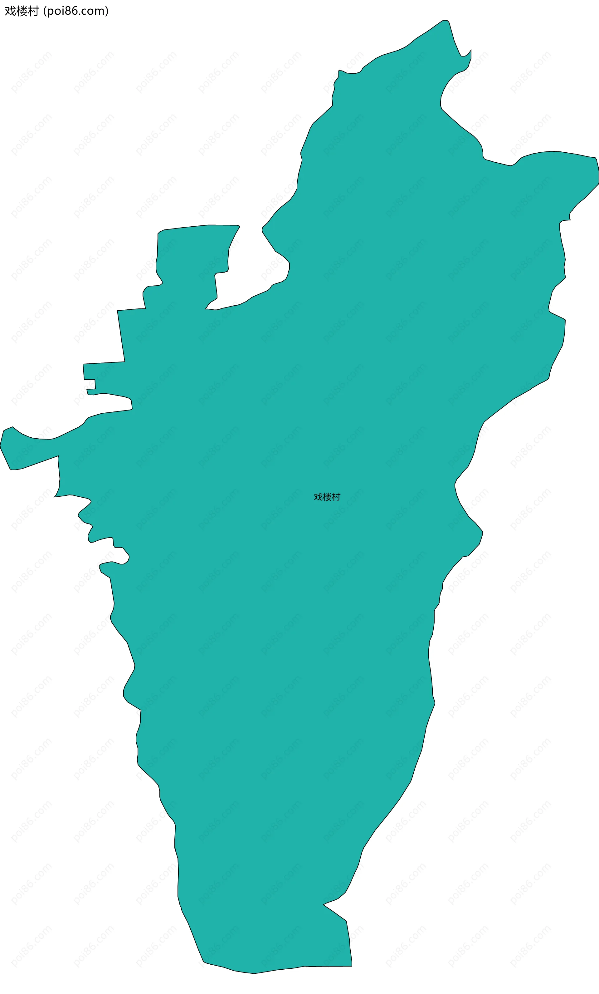 戏楼村边界地图