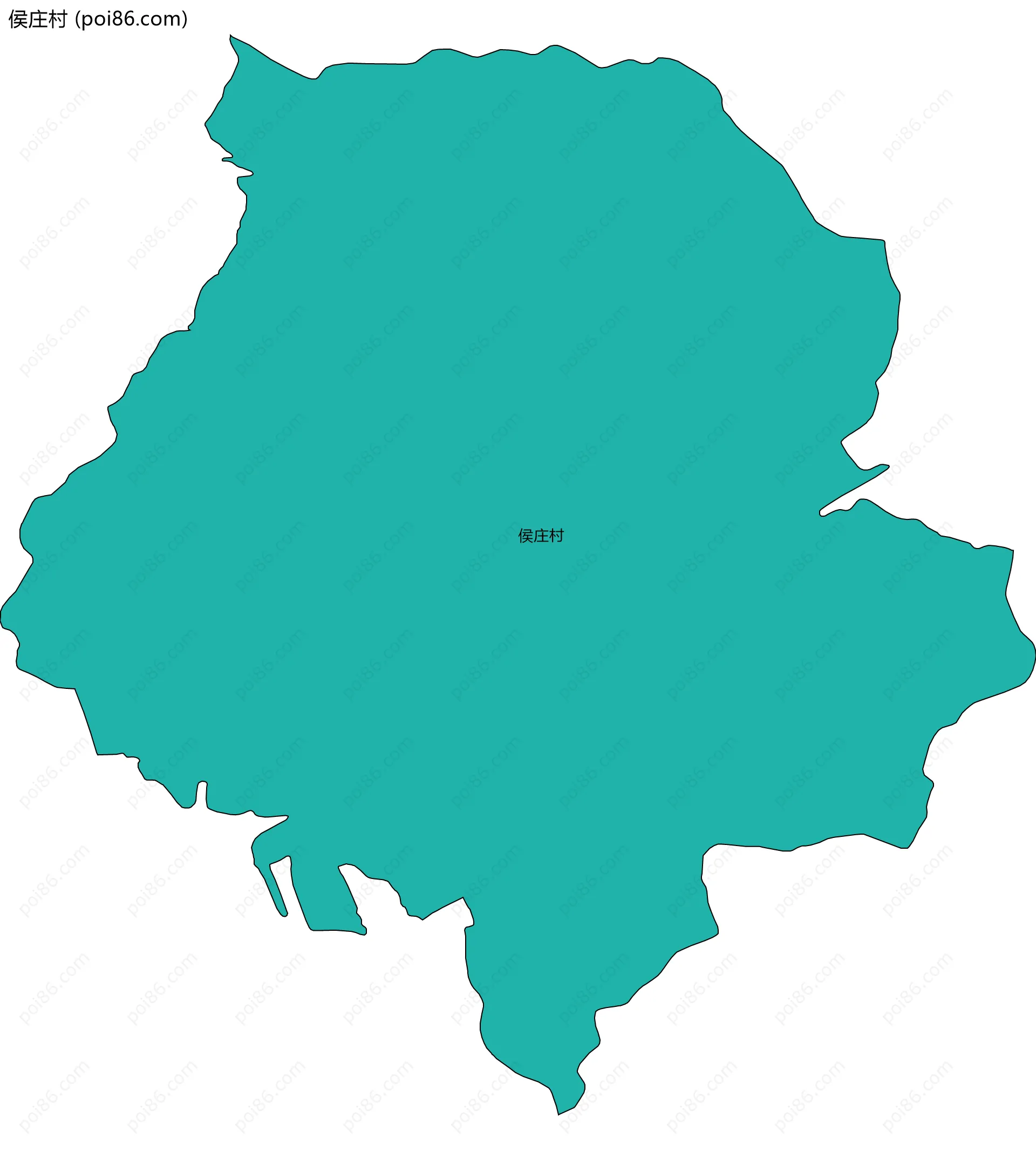 侯庄村边界地图