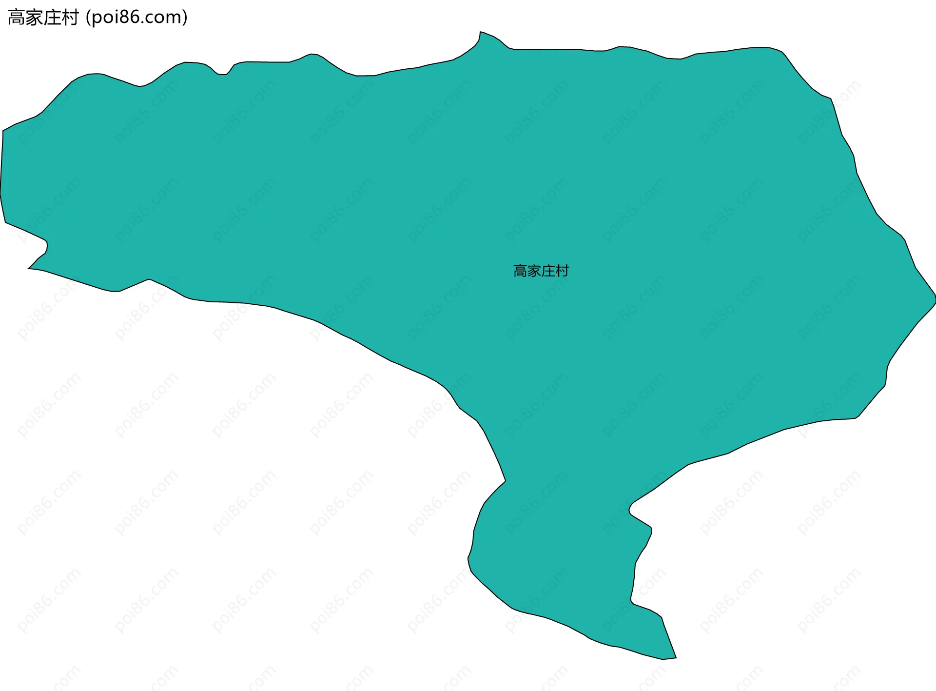 高家庄村边界地图