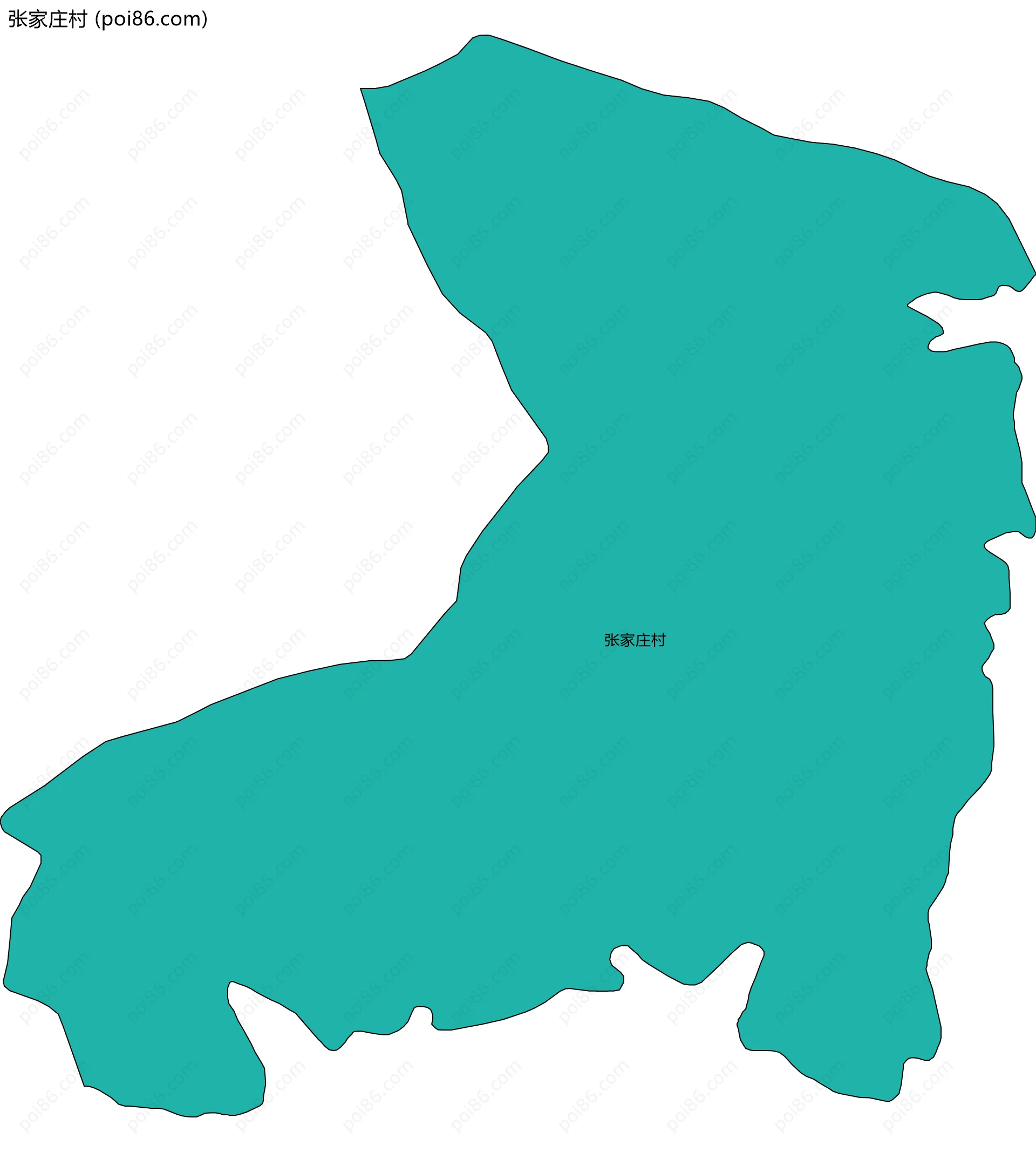 张家庄村边界地图