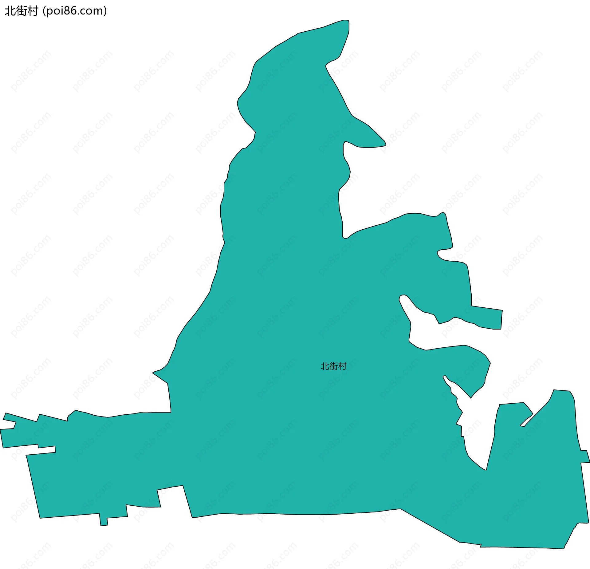 北街村边界地图