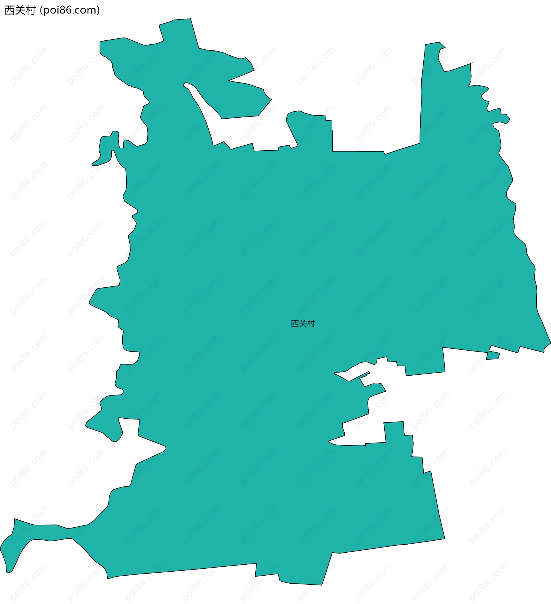 西关村边界地图