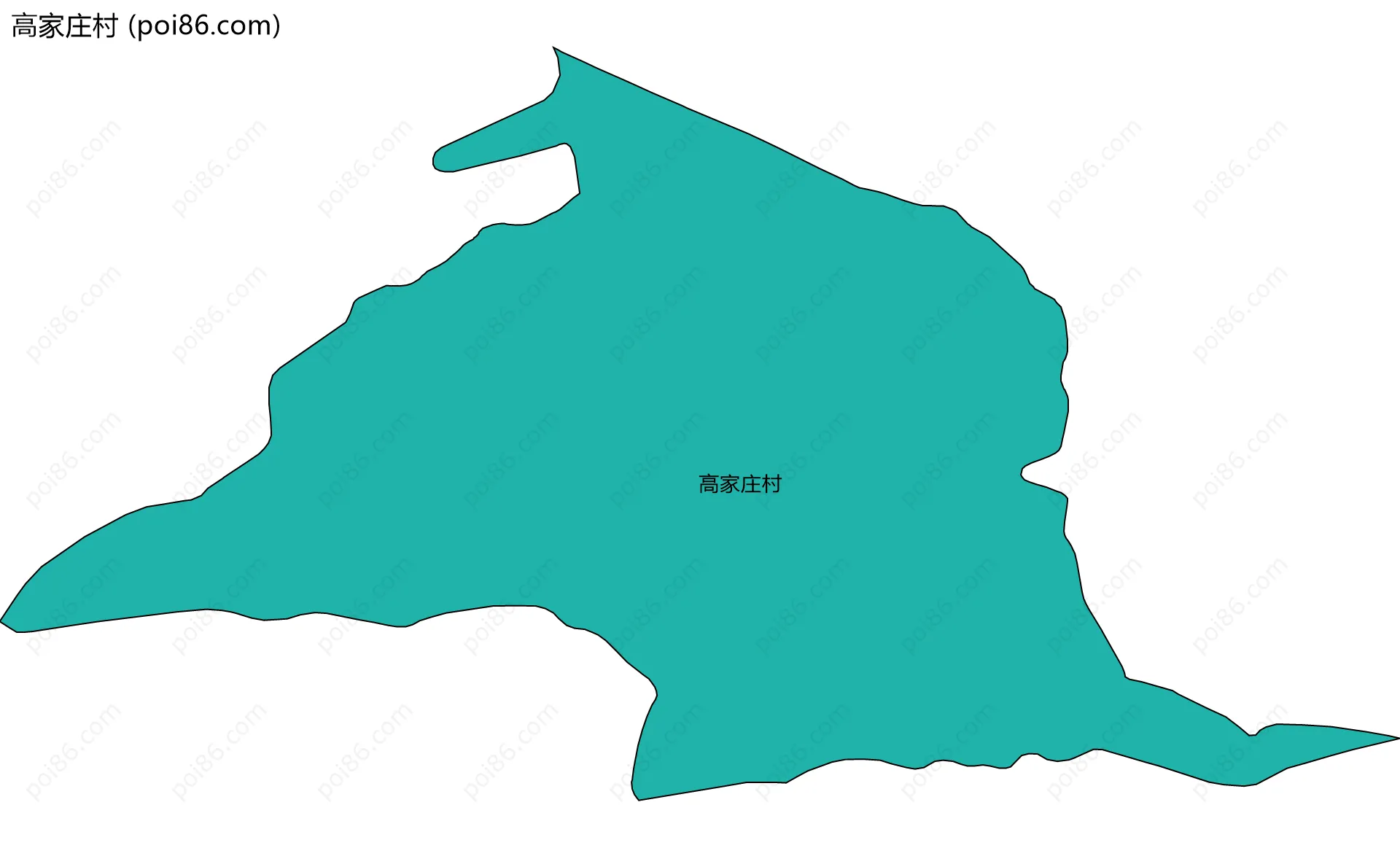 高家庄村边界地图