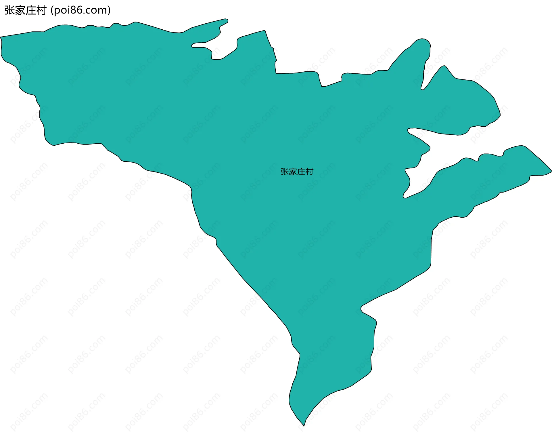 张家庄村边界地图