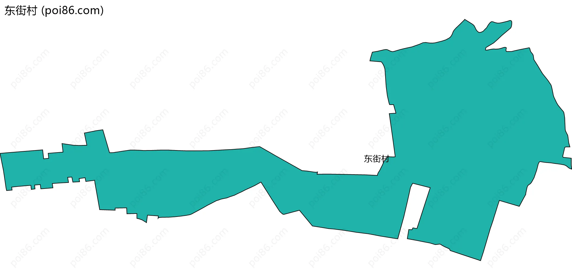 东街村边界地图