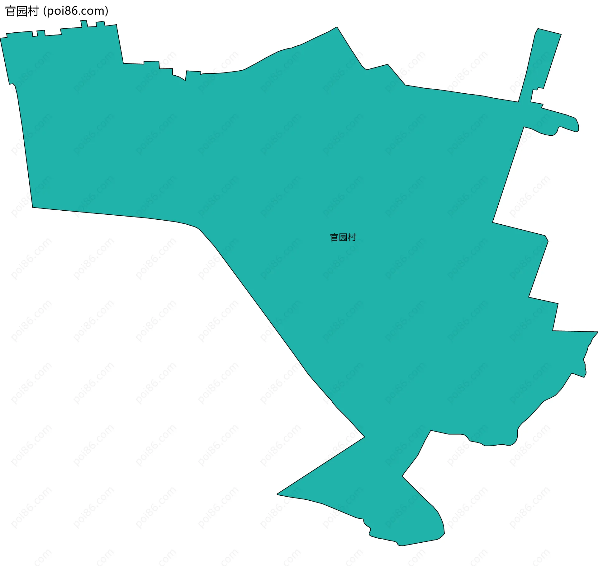 官园村边界地图