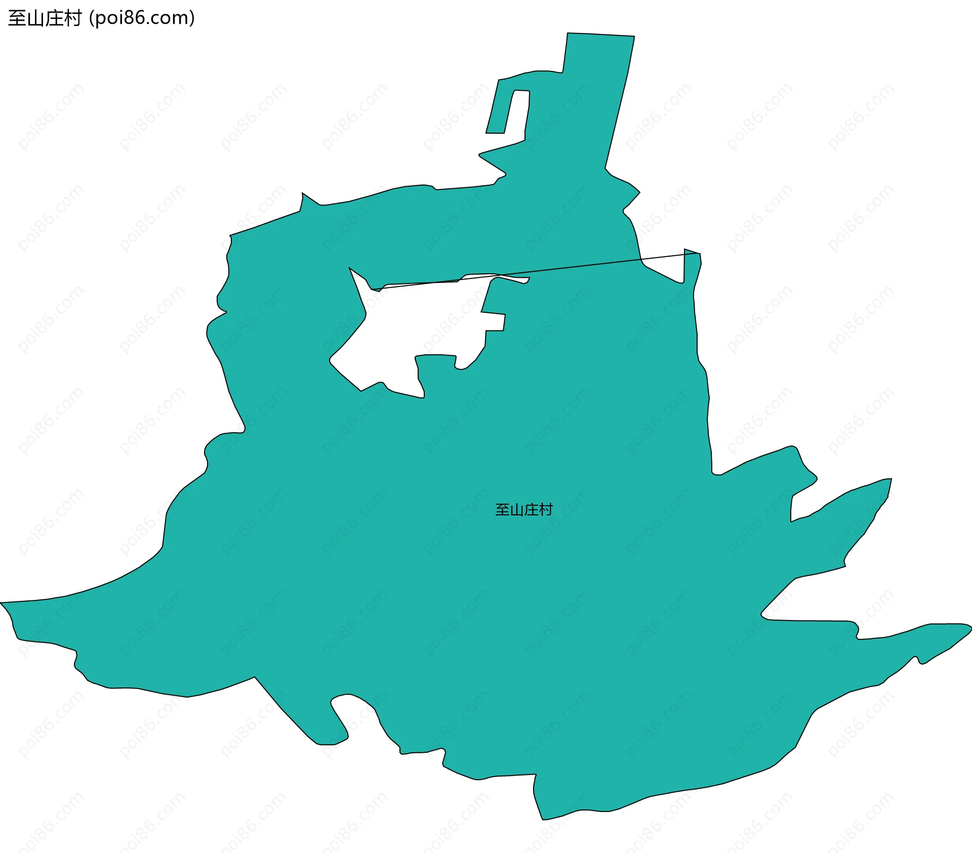 至山庄村边界地图