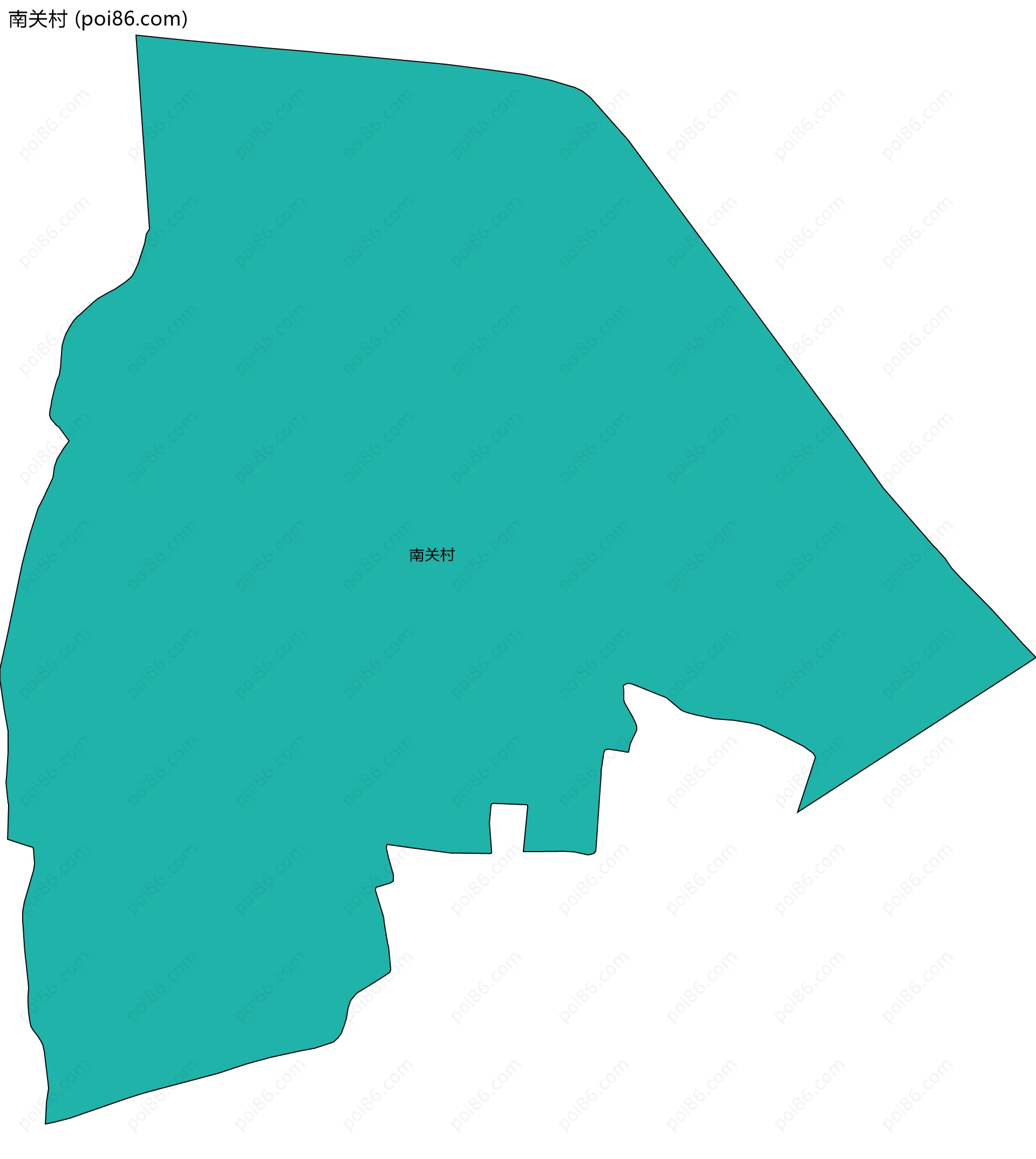 南关村边界地图