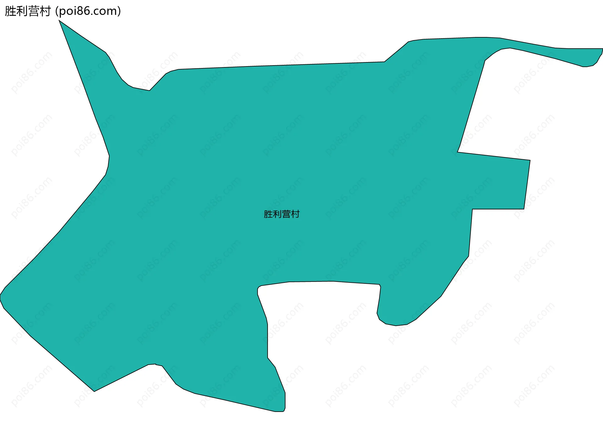 胜利营村边界地图
